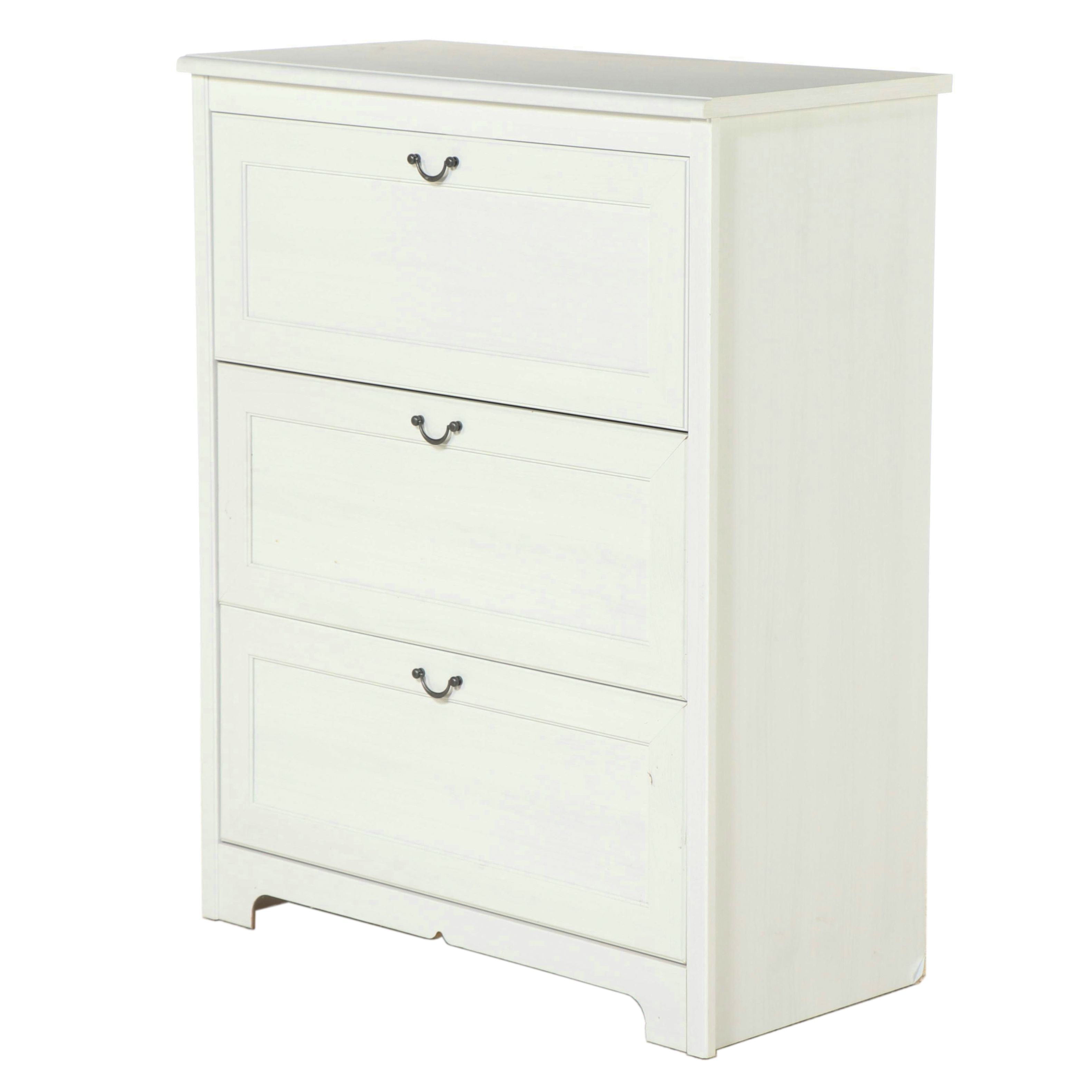 IKEA "Aspelund" White Painted Wood Four-Drawer Chest