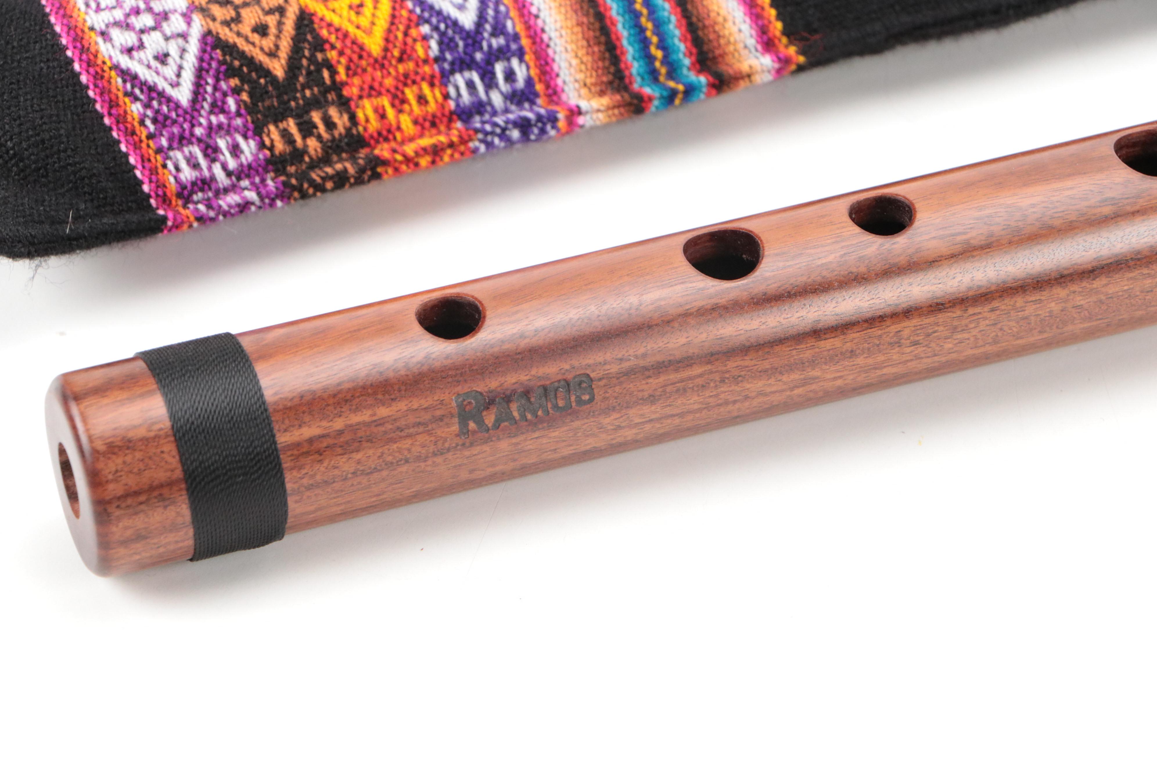 Chinese Bamboo Dizi Flutes with Wood Quena and Cases