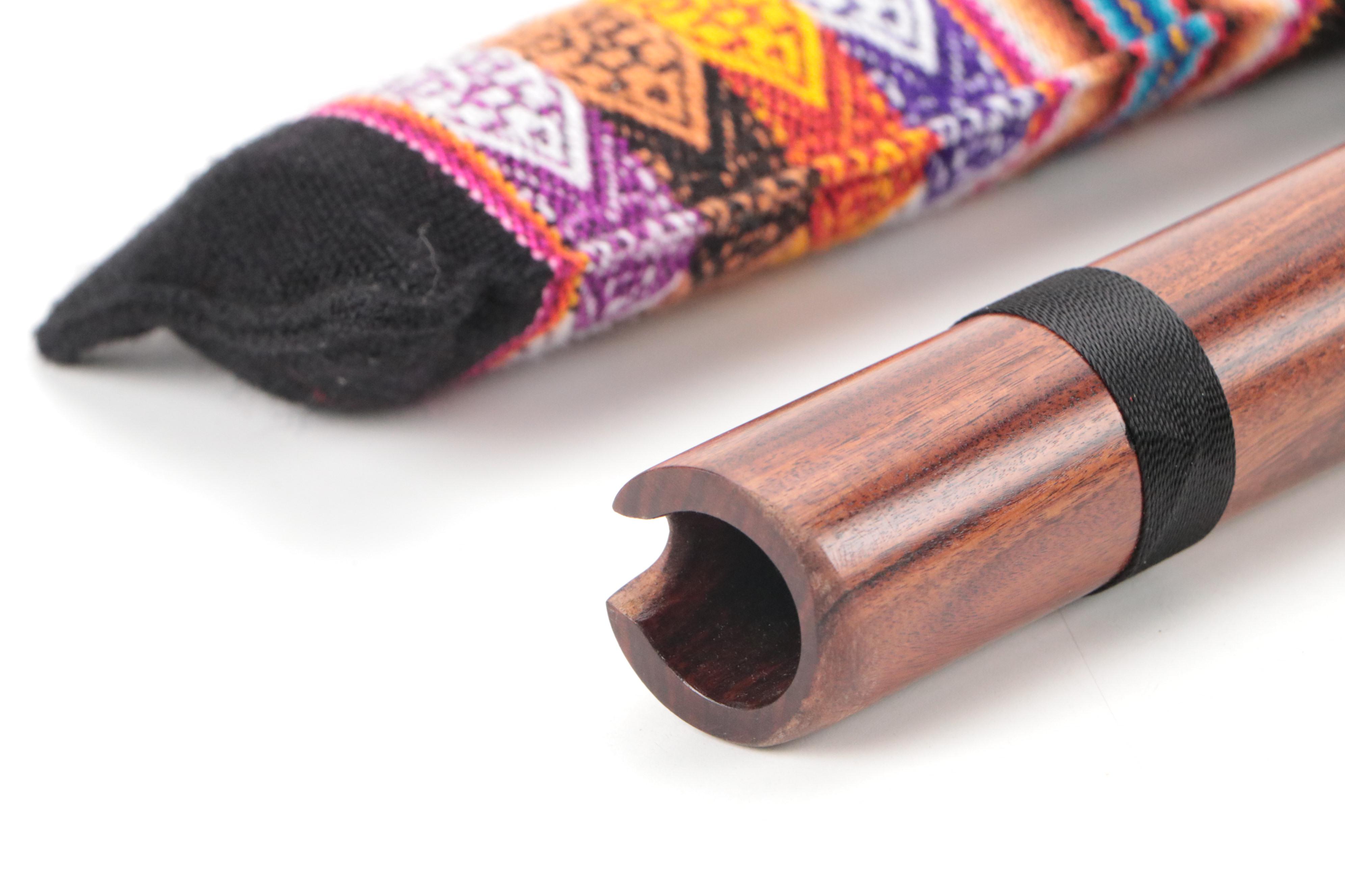 Chinese Bamboo Dizi Flutes with Wood Quena and Cases