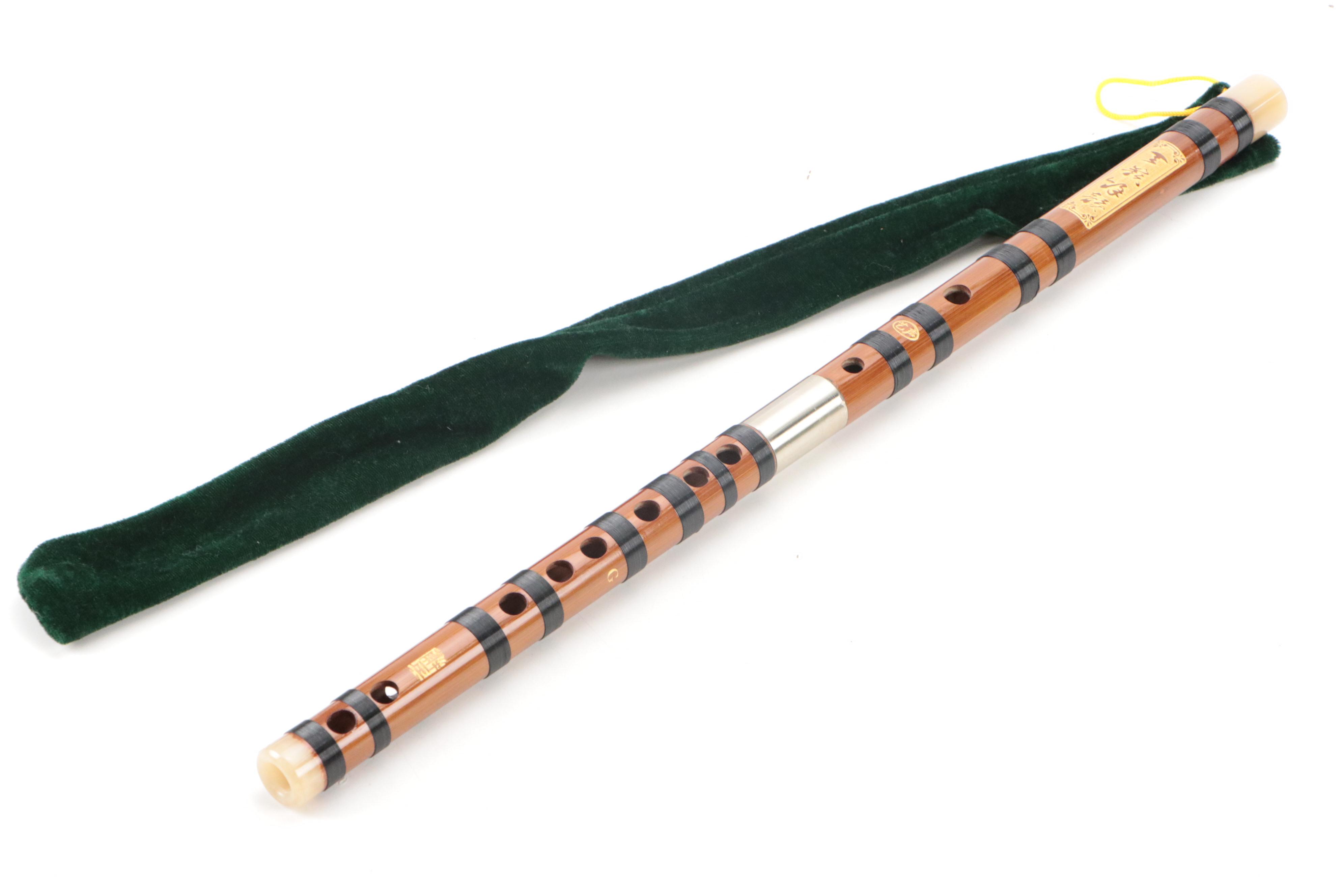 Chinese Bamboo Dizi Flutes with Wood Quena and Cases