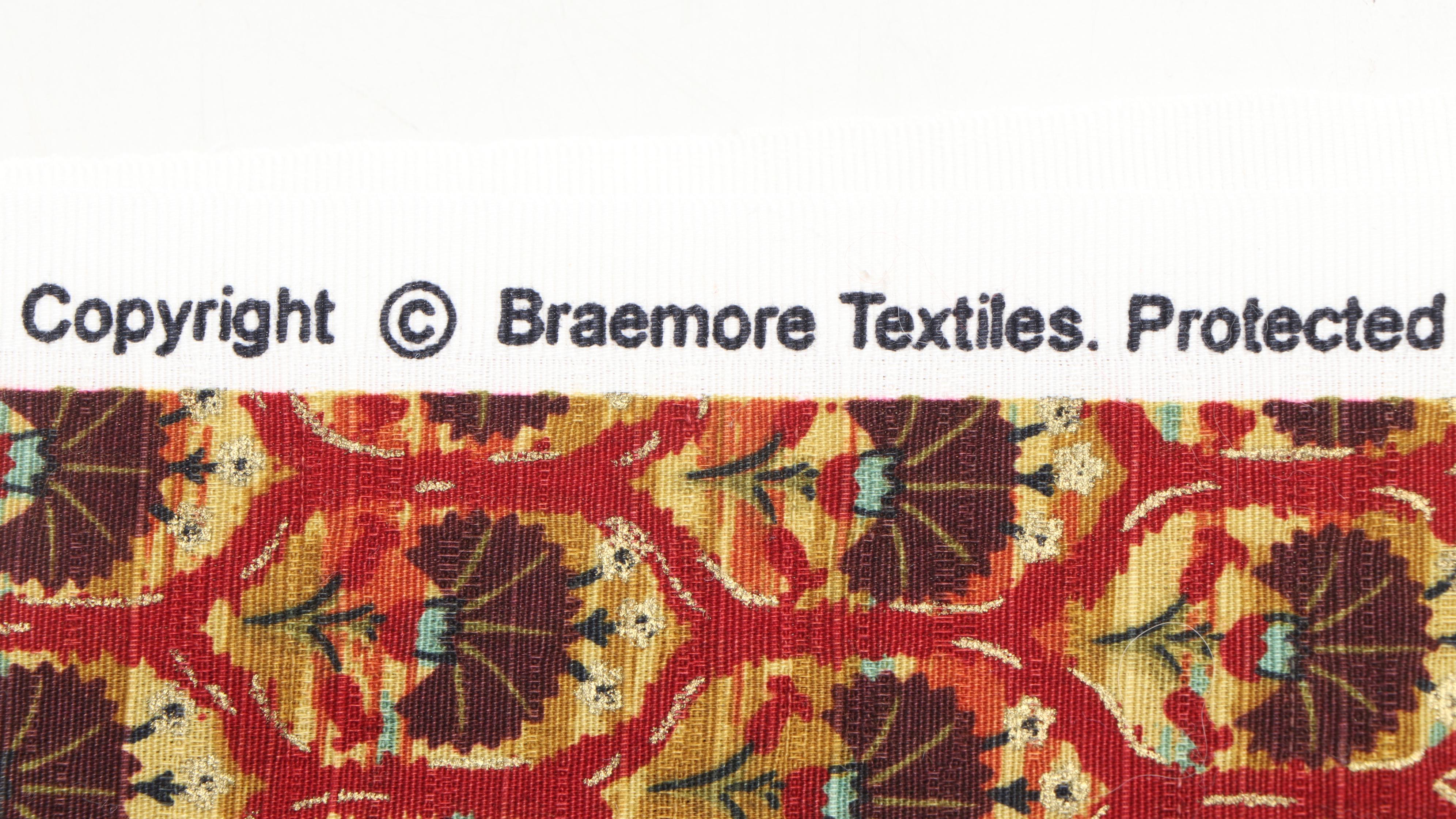 Braemore Print, with Jacquard Weave, Chintz and Other Upholstery Partial Bolts
