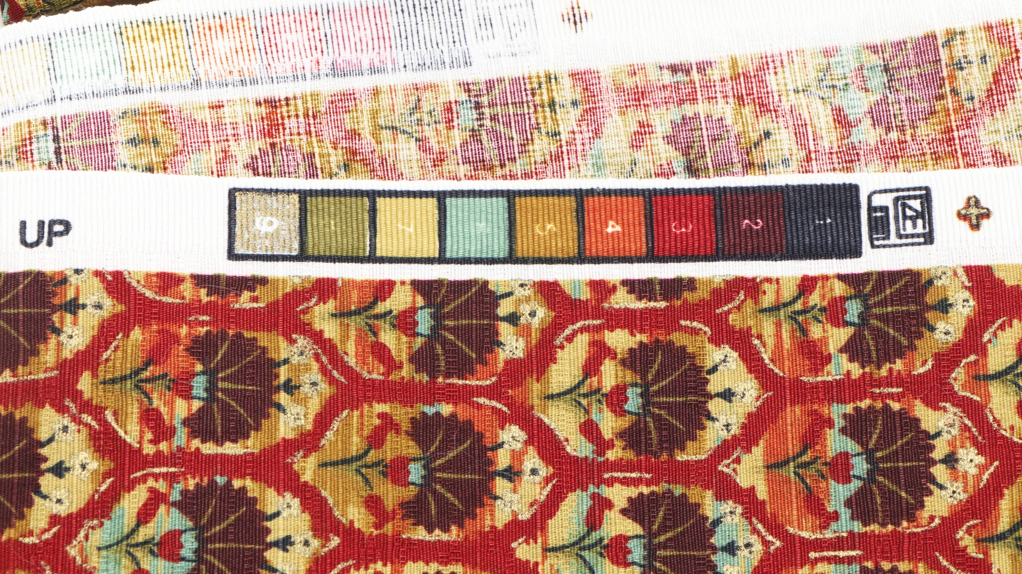 Braemore Print, with Jacquard Weave, Chintz and Other Upholstery Partial Bolts