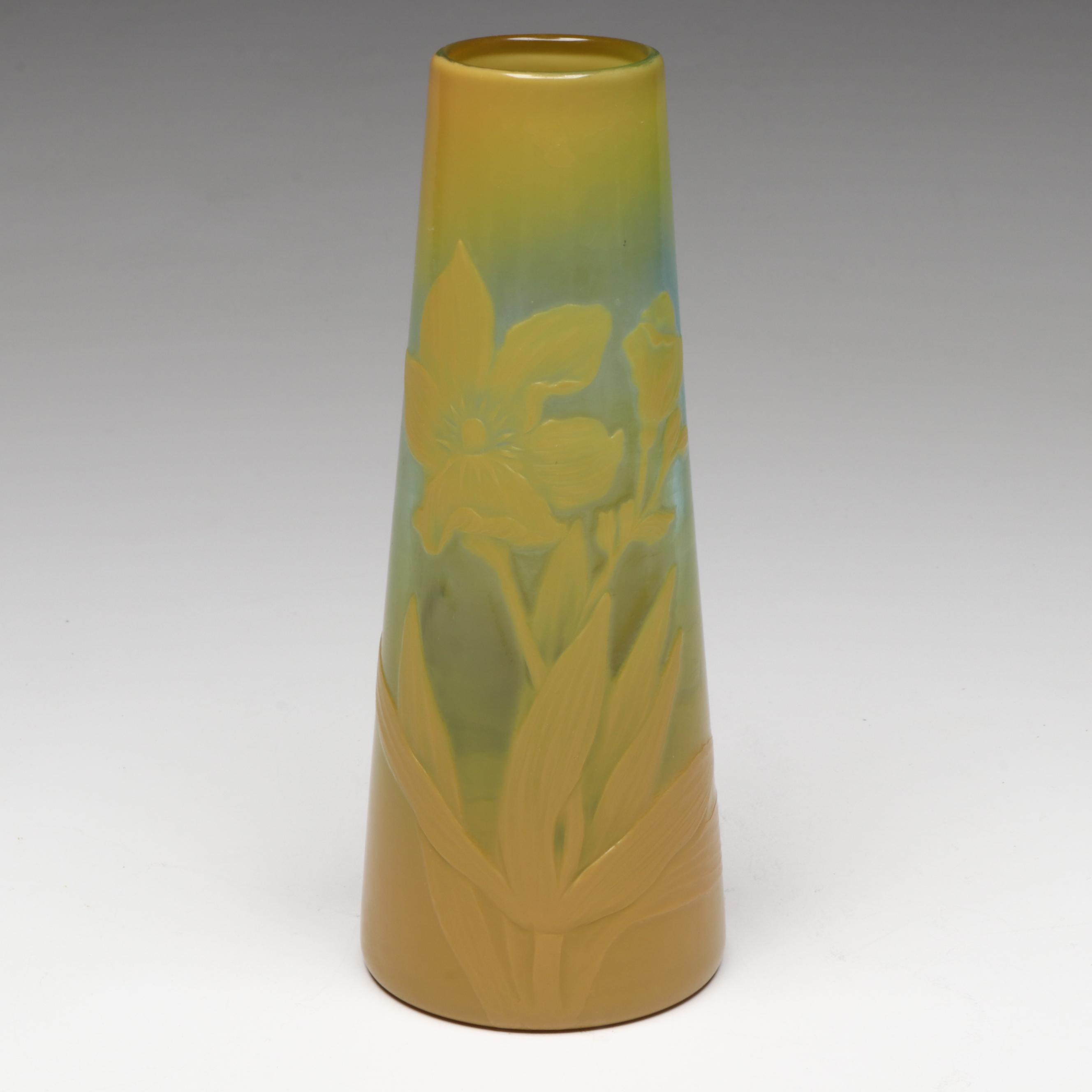 Muller Frères Croismare Cameo Art Glass Vase