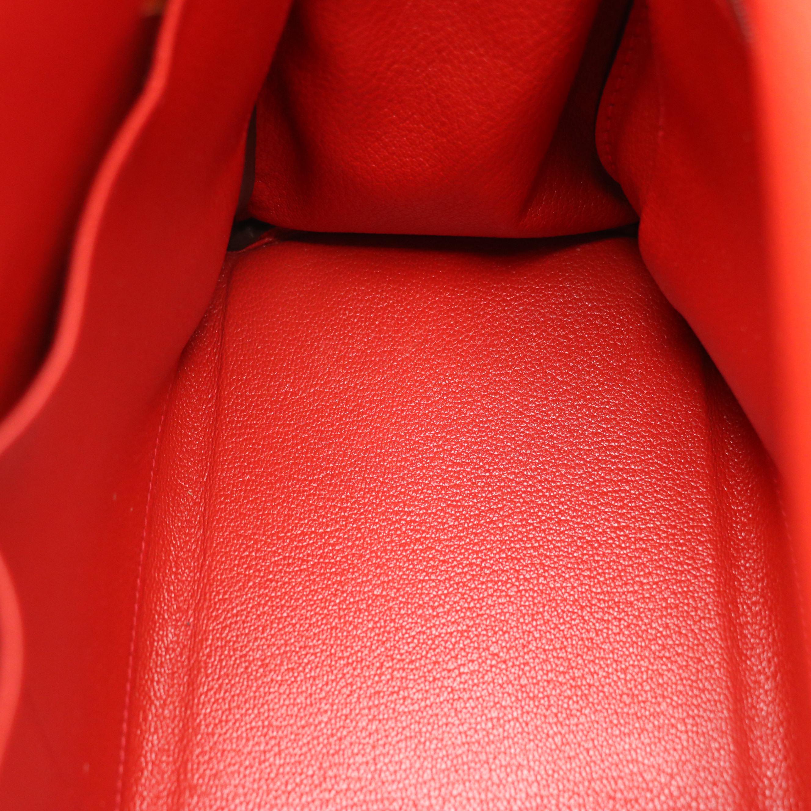 Hermès Kelly Retourne 35 in Red Veau Taurillon Clemence Leather