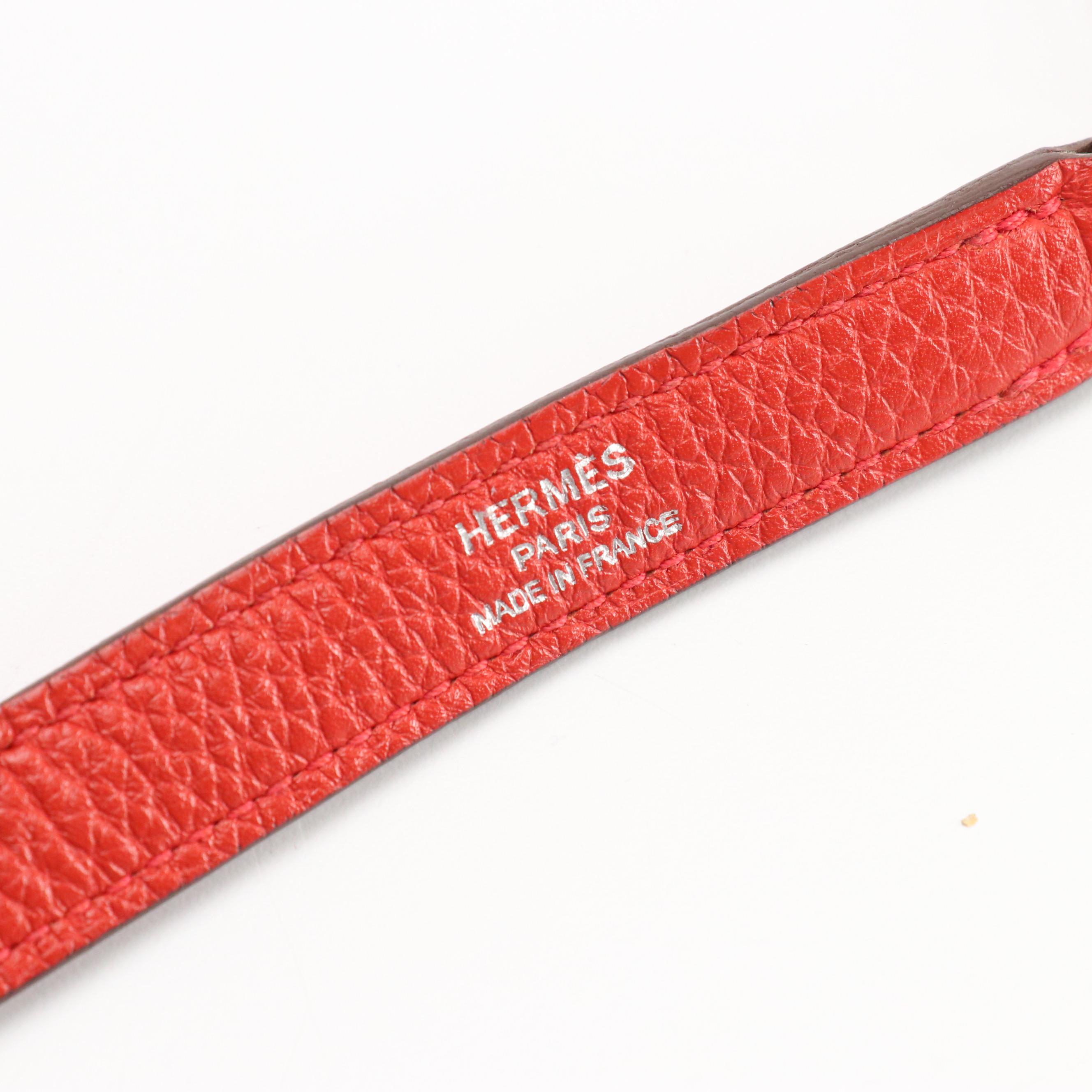 Hermès Kelly Retourne 35 in Red Veau Taurillon Clemence Leather