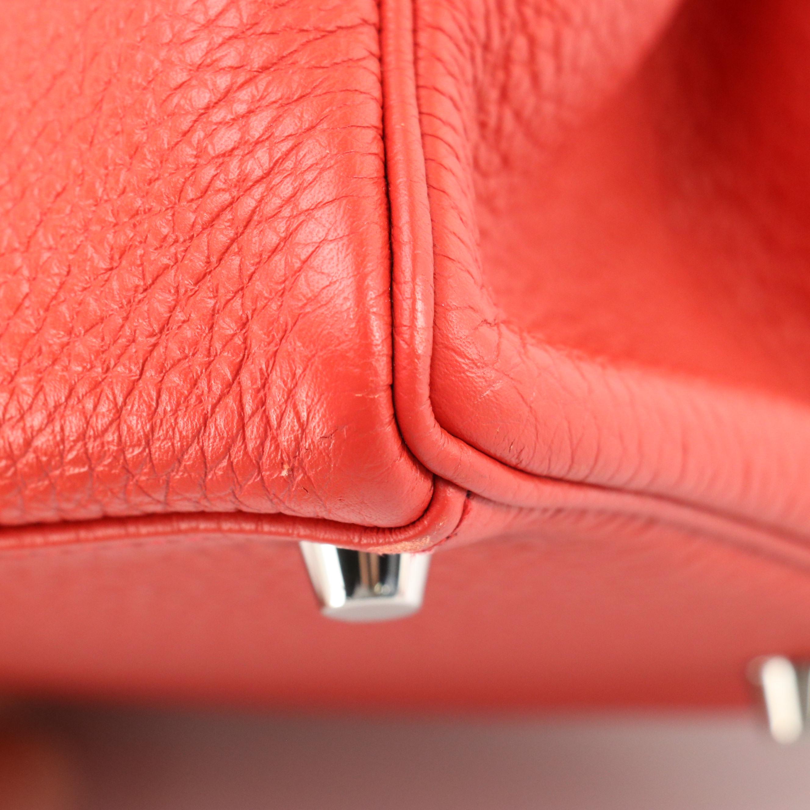 Hermès Kelly Retourne 35 in Red Veau Taurillon Clemence Leather