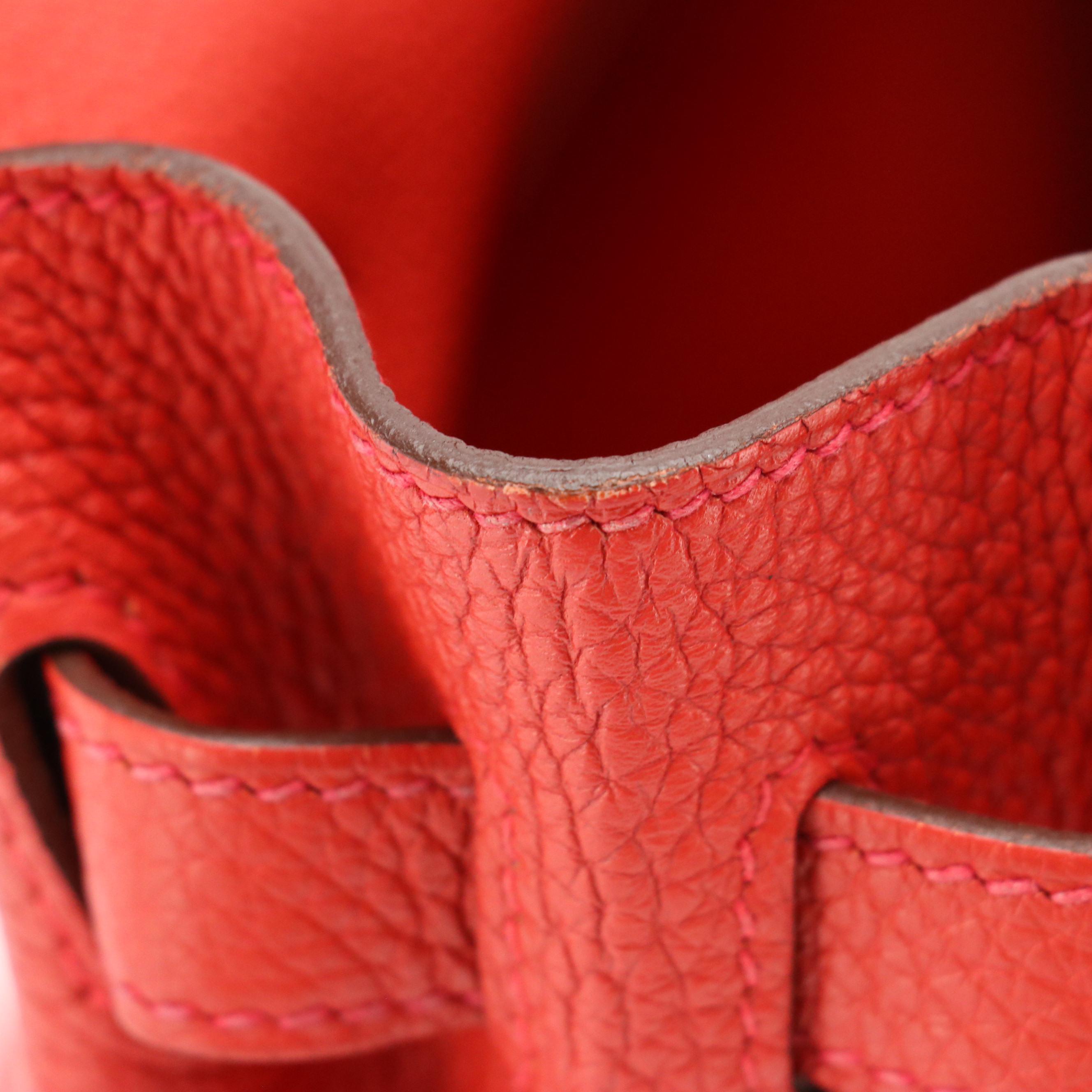 Hermès Kelly Retourne 35 in Red Veau Taurillon Clemence Leather