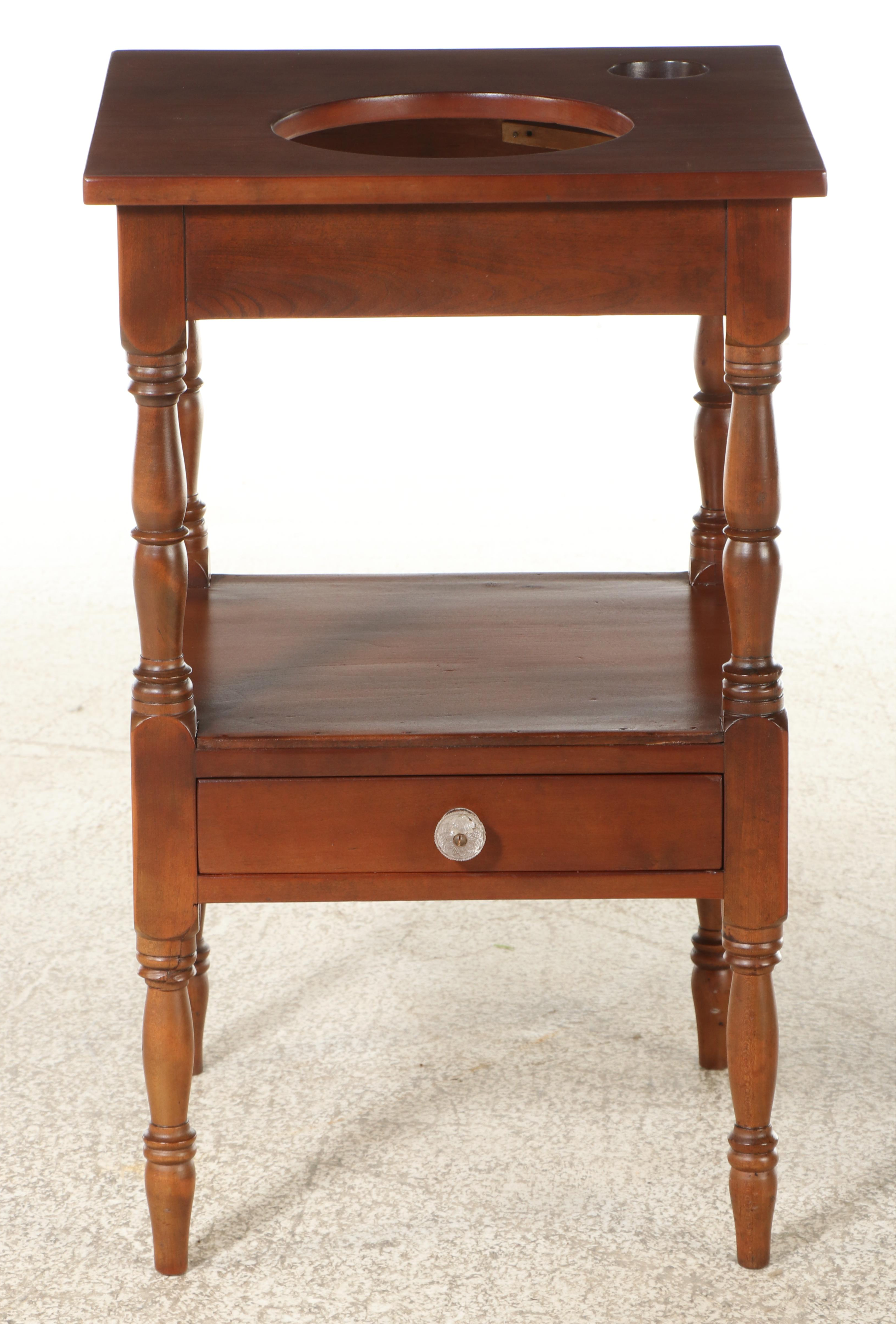 American Cherrywood and Poplar Two-Tier Washstand, 19th Century