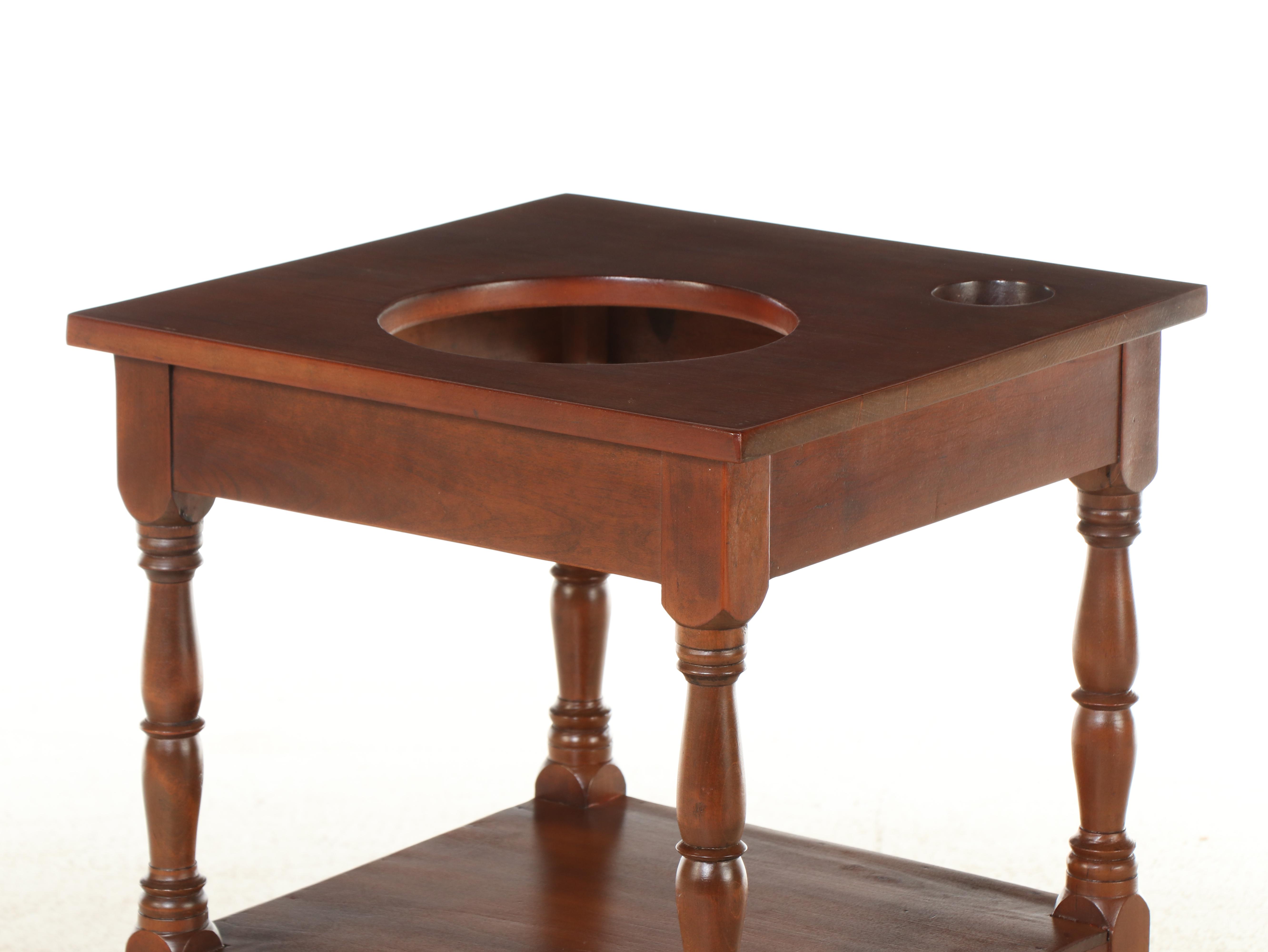 American Cherrywood and Poplar Two-Tier Washstand, 19th Century