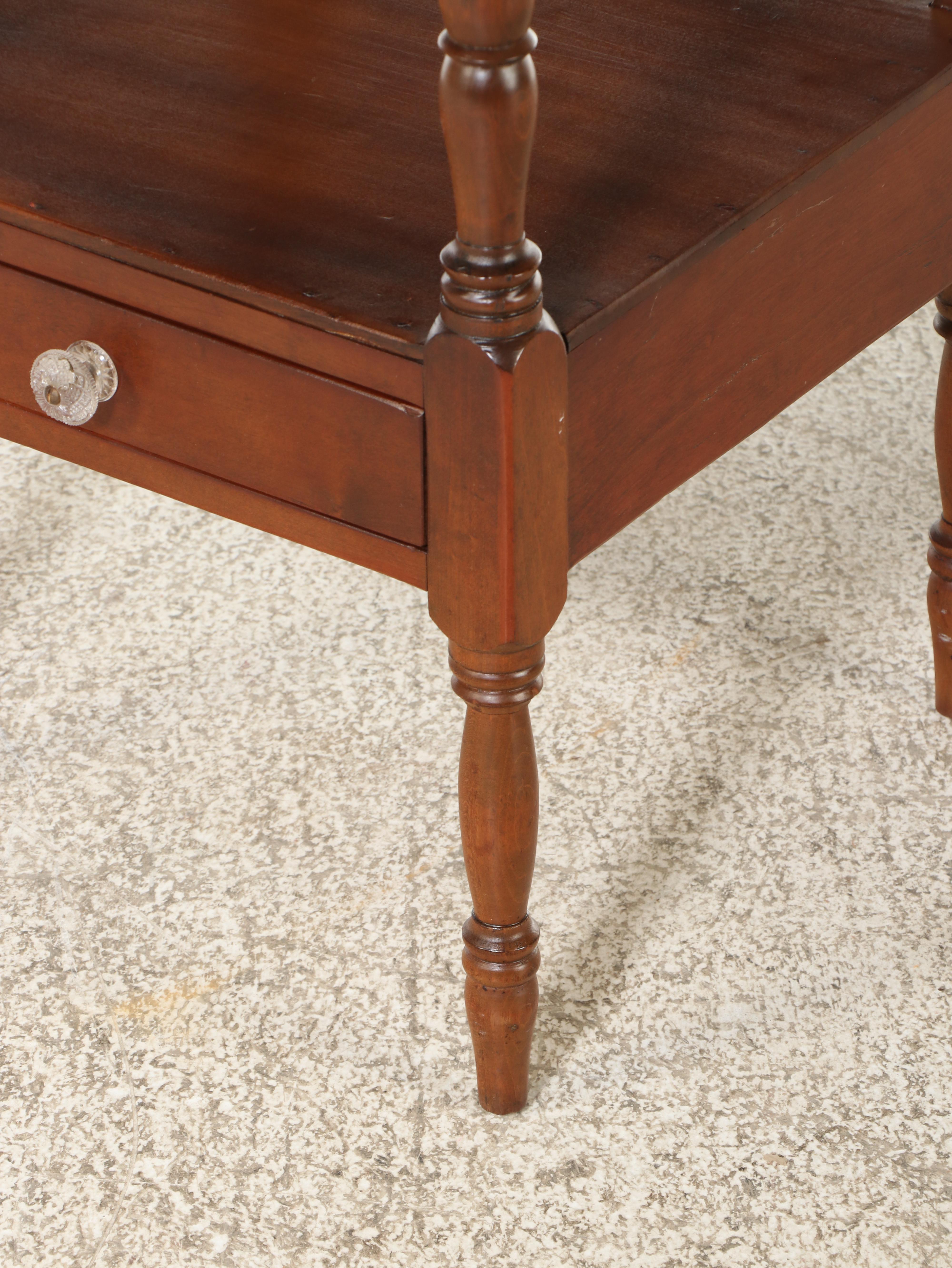 American Cherrywood and Poplar Two-Tier Washstand, 19th Century