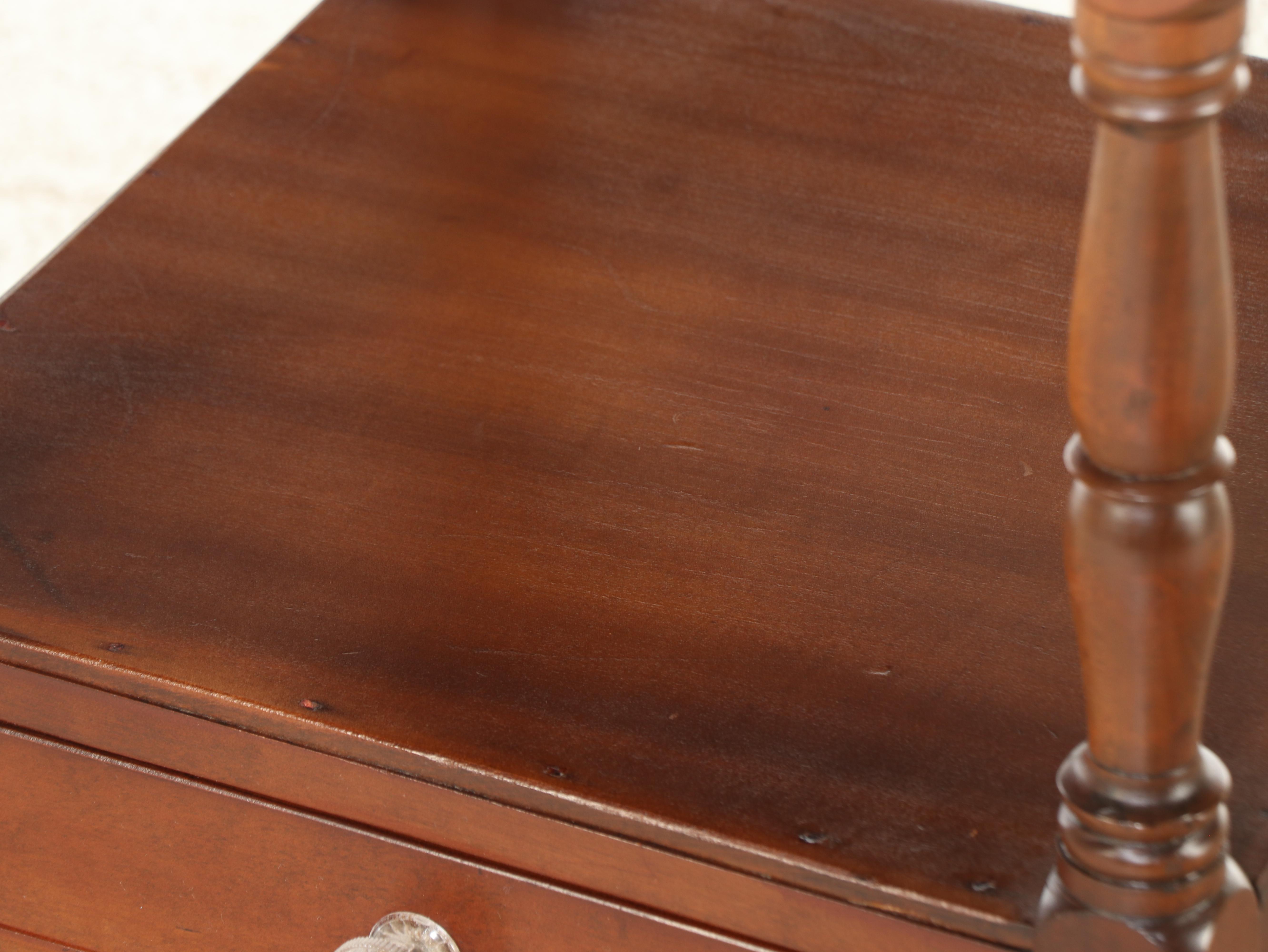 American Cherrywood and Poplar Two-Tier Washstand, 19th Century