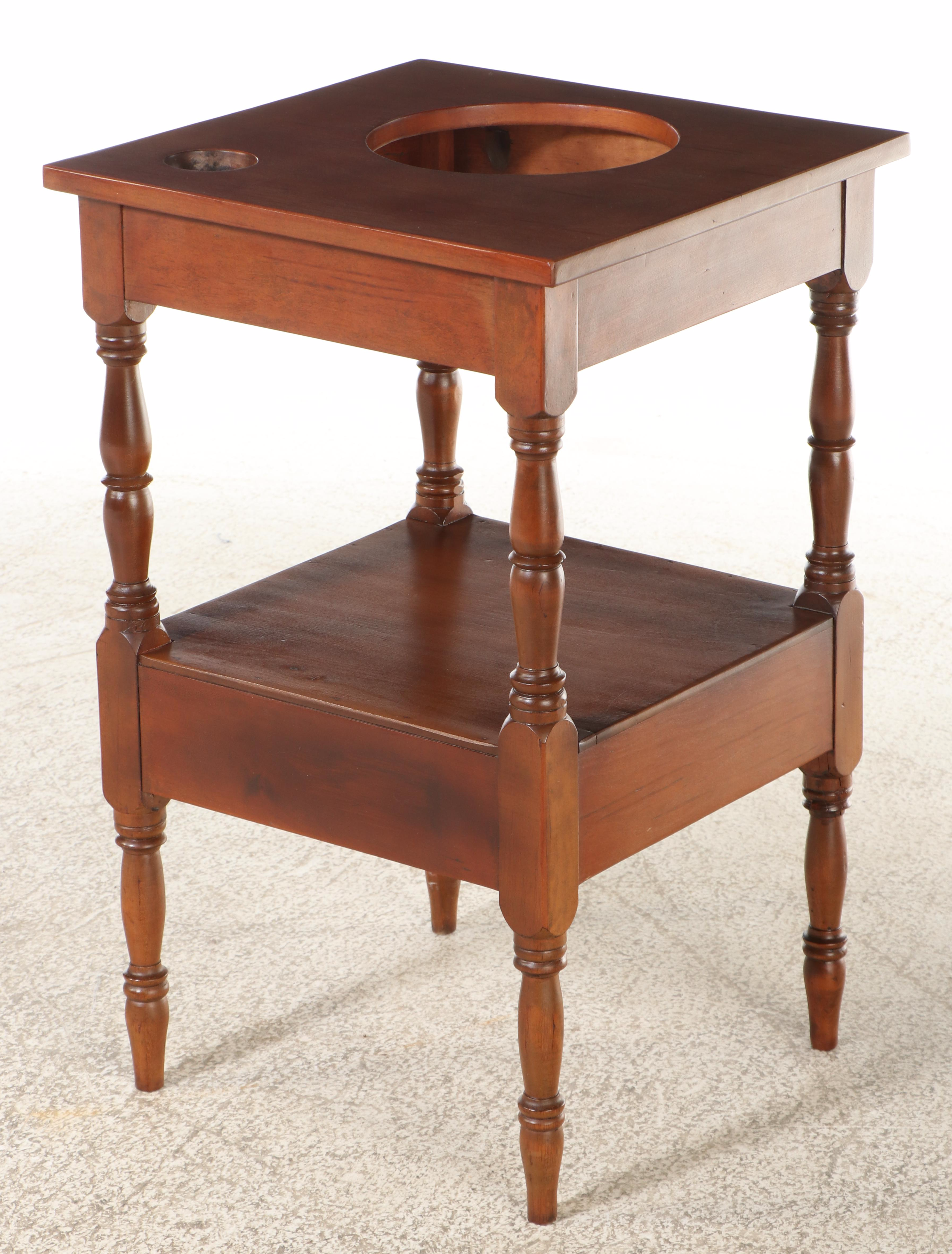 American Cherrywood and Poplar Two-Tier Washstand, 19th Century