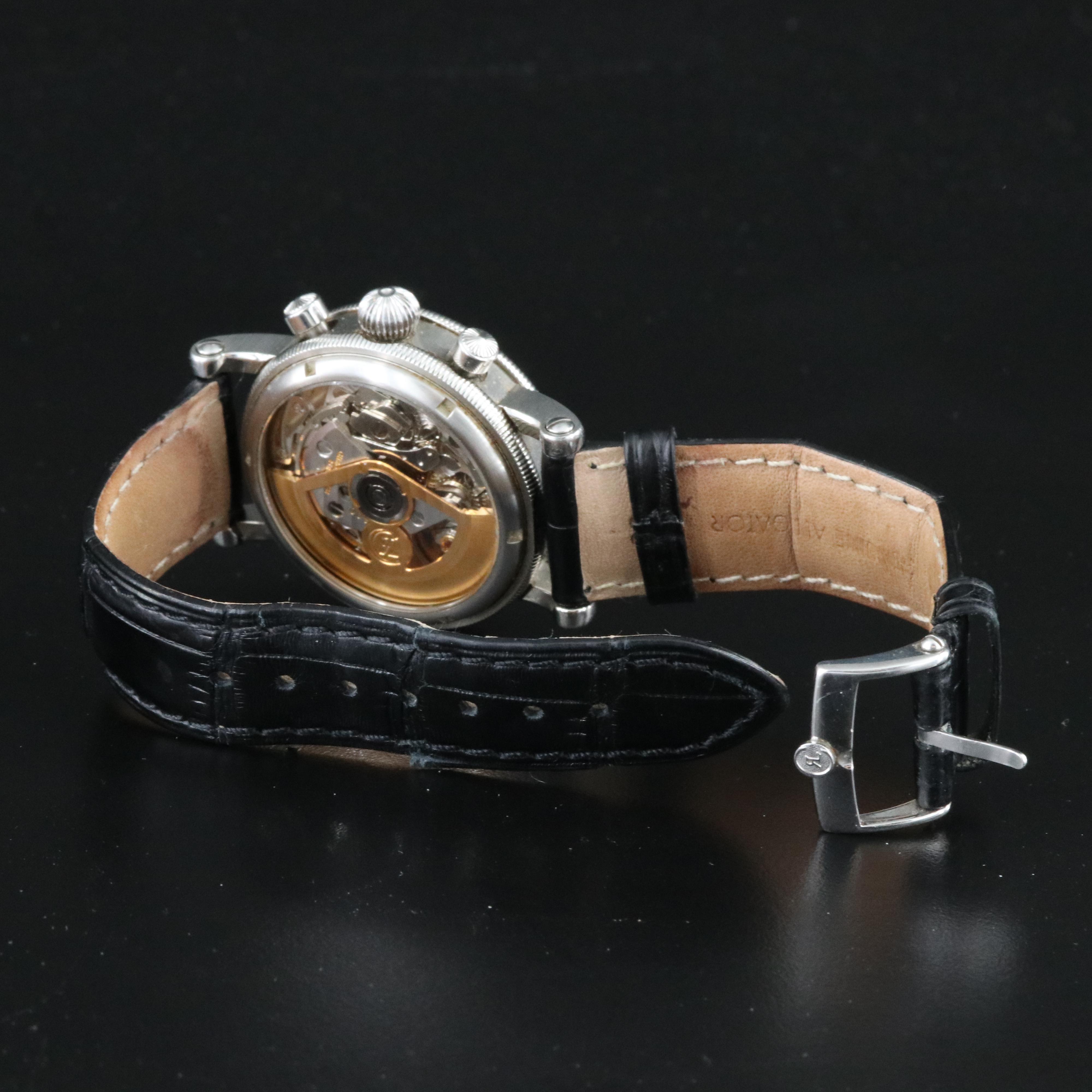 Chronoswiss Lunar Chronograph CH75231 Guilloché Dial 38mm Steel Automatic Watch