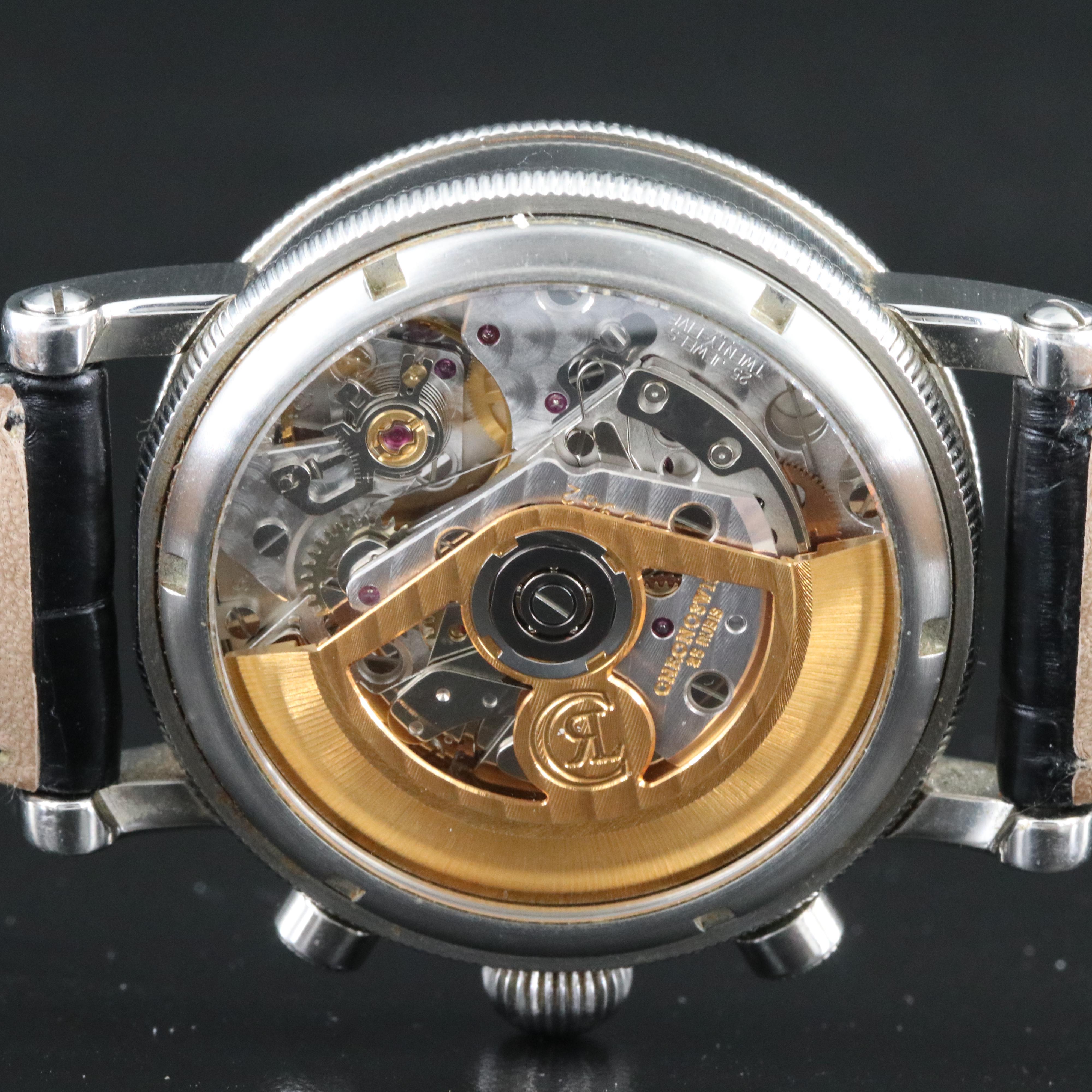 Chronoswiss Lunar Chronograph CH75231 Guilloché Dial 38mm Steel Automatic Watch