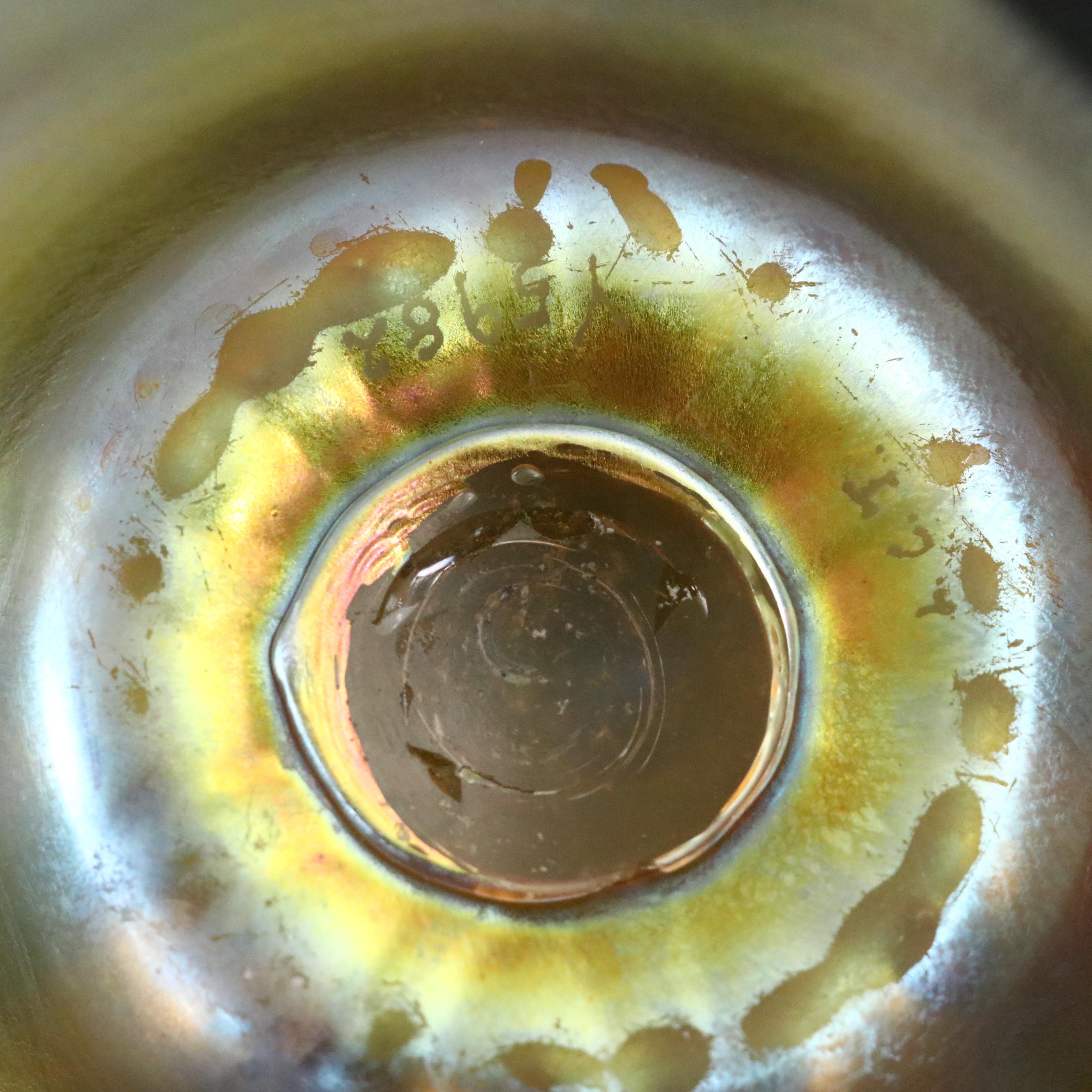 Louis Comfort Tiffany Art Nouveau Favrile Art Glass Bowl, Early 20th Century