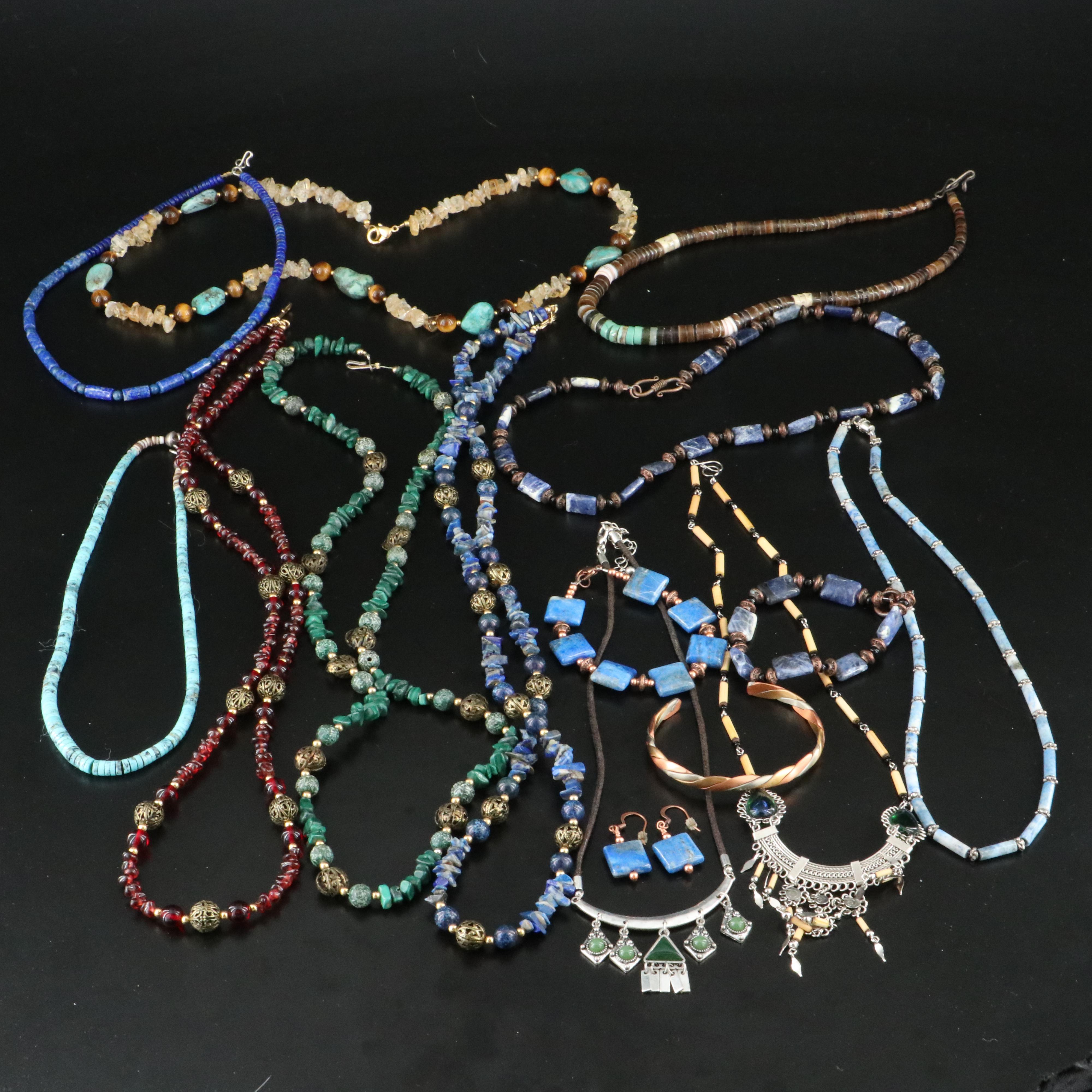 Turquoise, Lapis Lazuli and Citrine Featured in Gemstone Jewelry