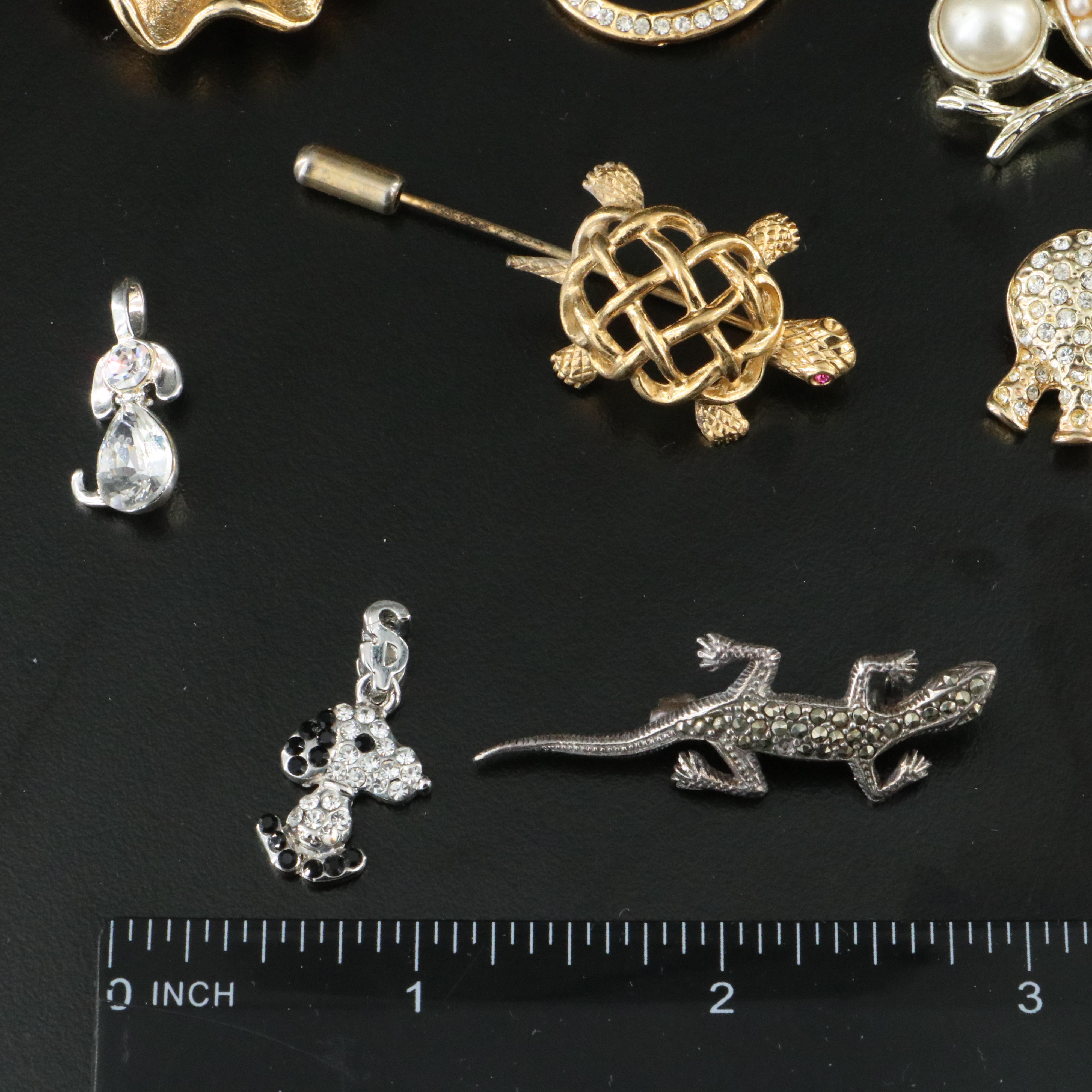 Vintage Animal and Flower Themed Jewelry Collection