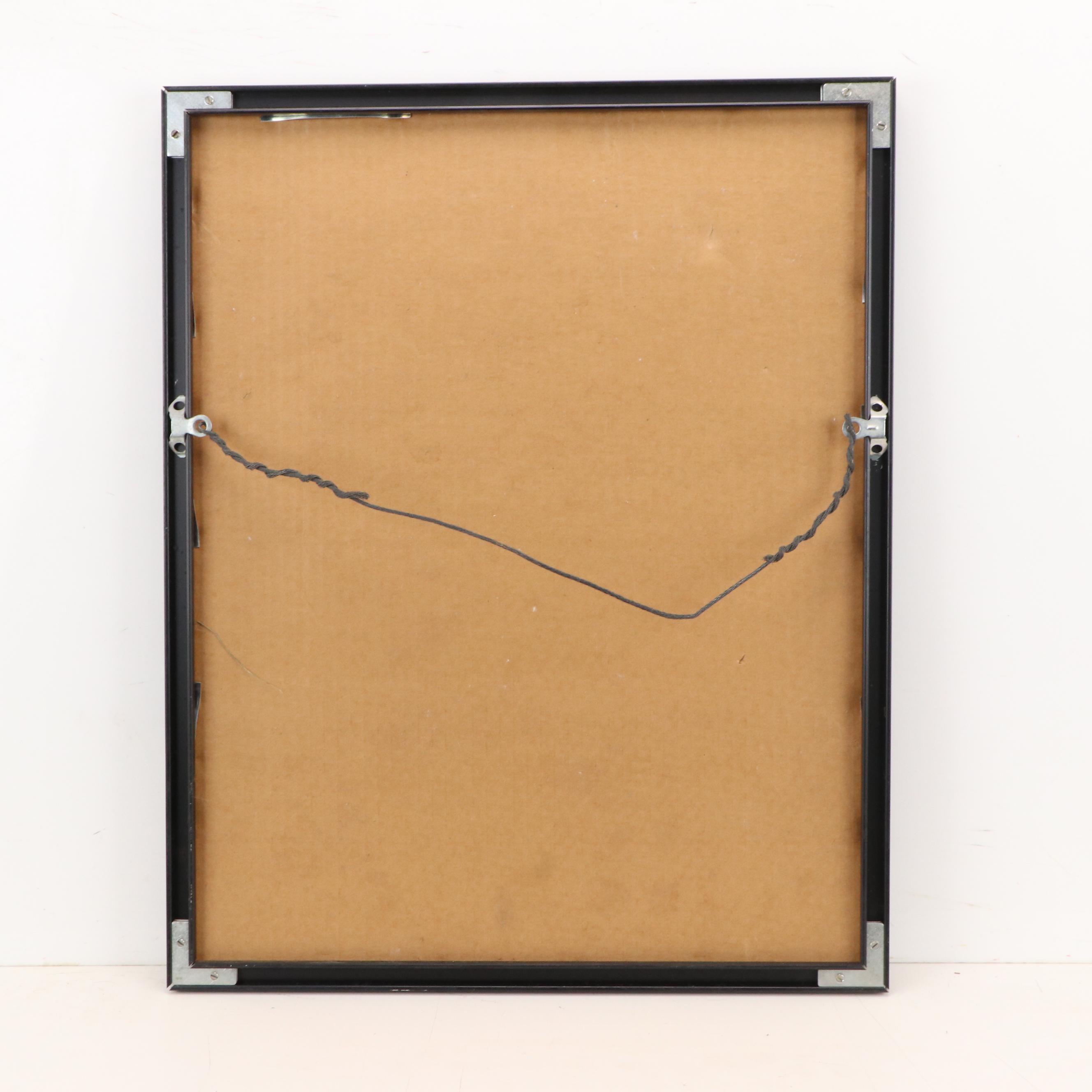 Robert Stillwell Foil Scratchboard Drawing of Hawk, Late 20th Century