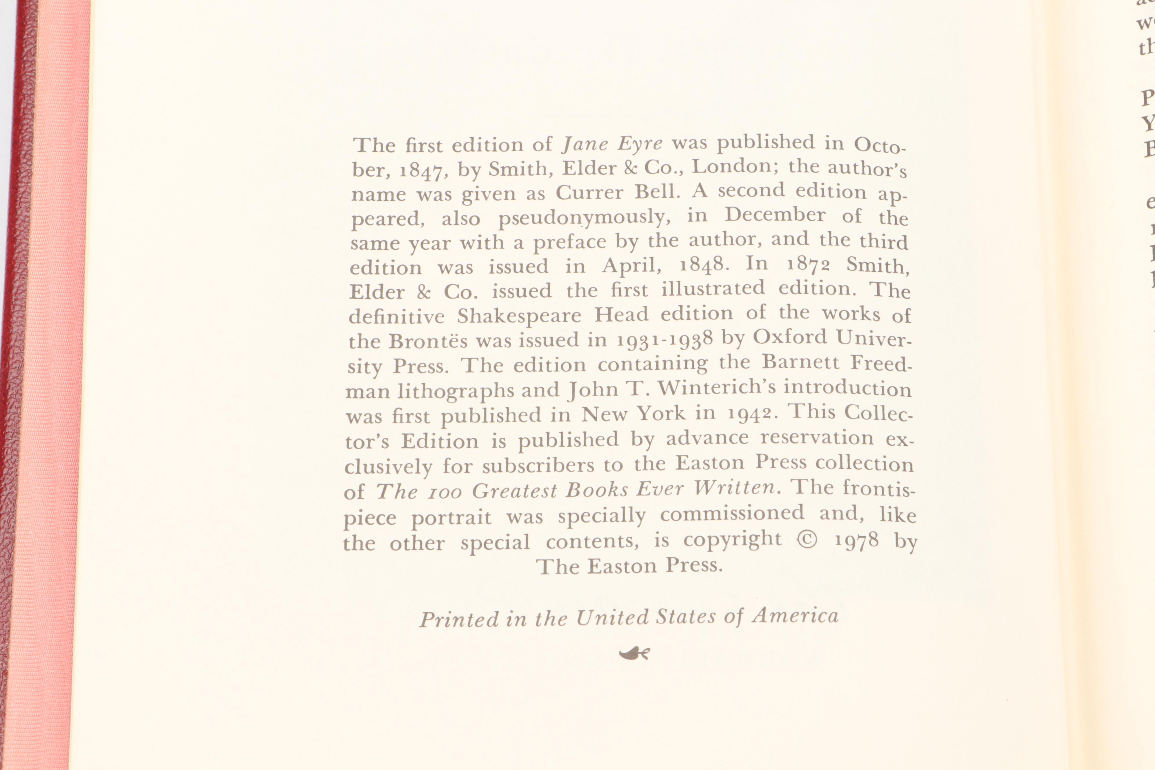 Easton Press "Jane Eyre," "Brave New World," and More Literary Classics