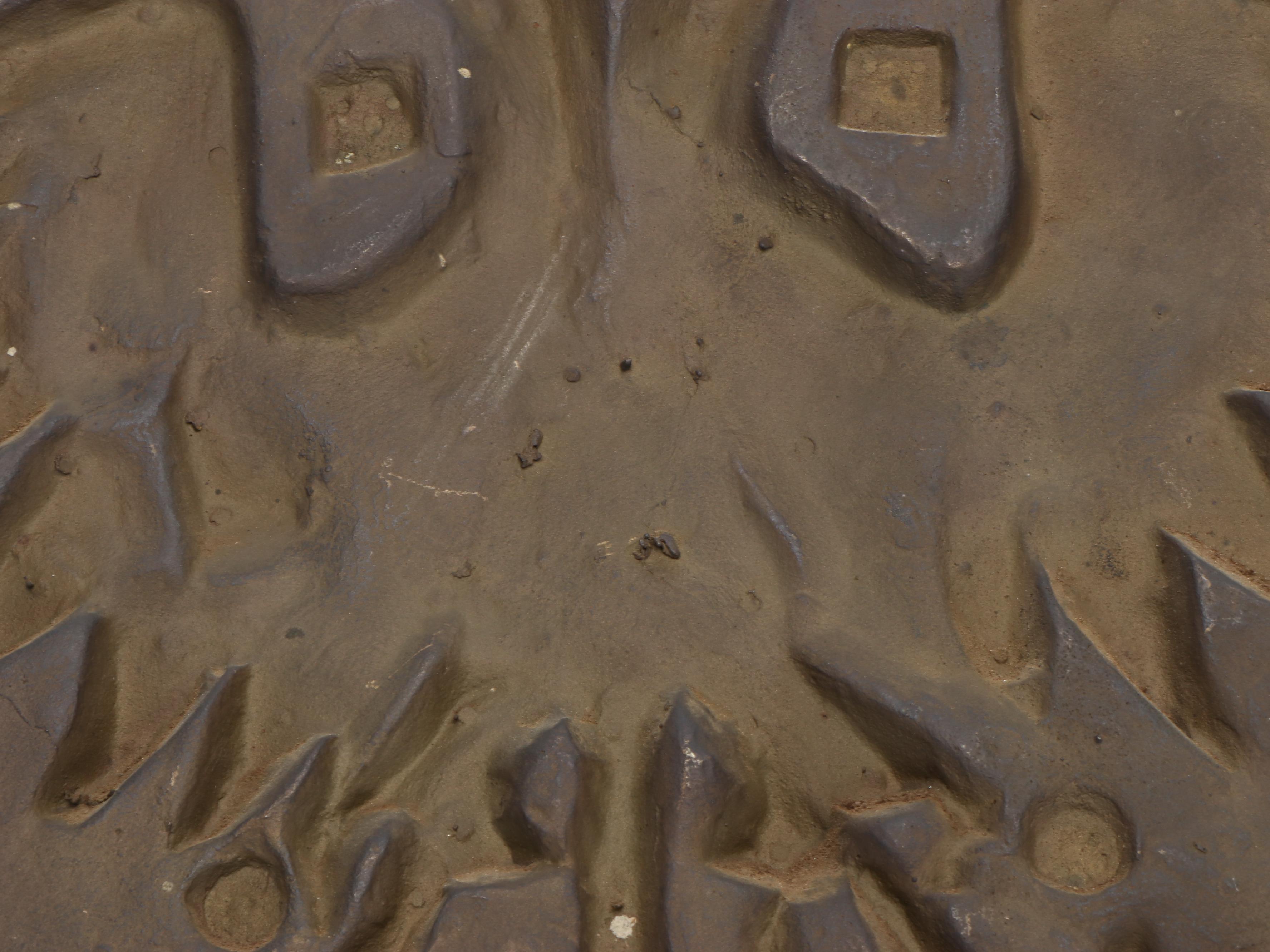 Erik Comt Cast Brass Coat of Arms Double Headed Eagle Plaque, 1925