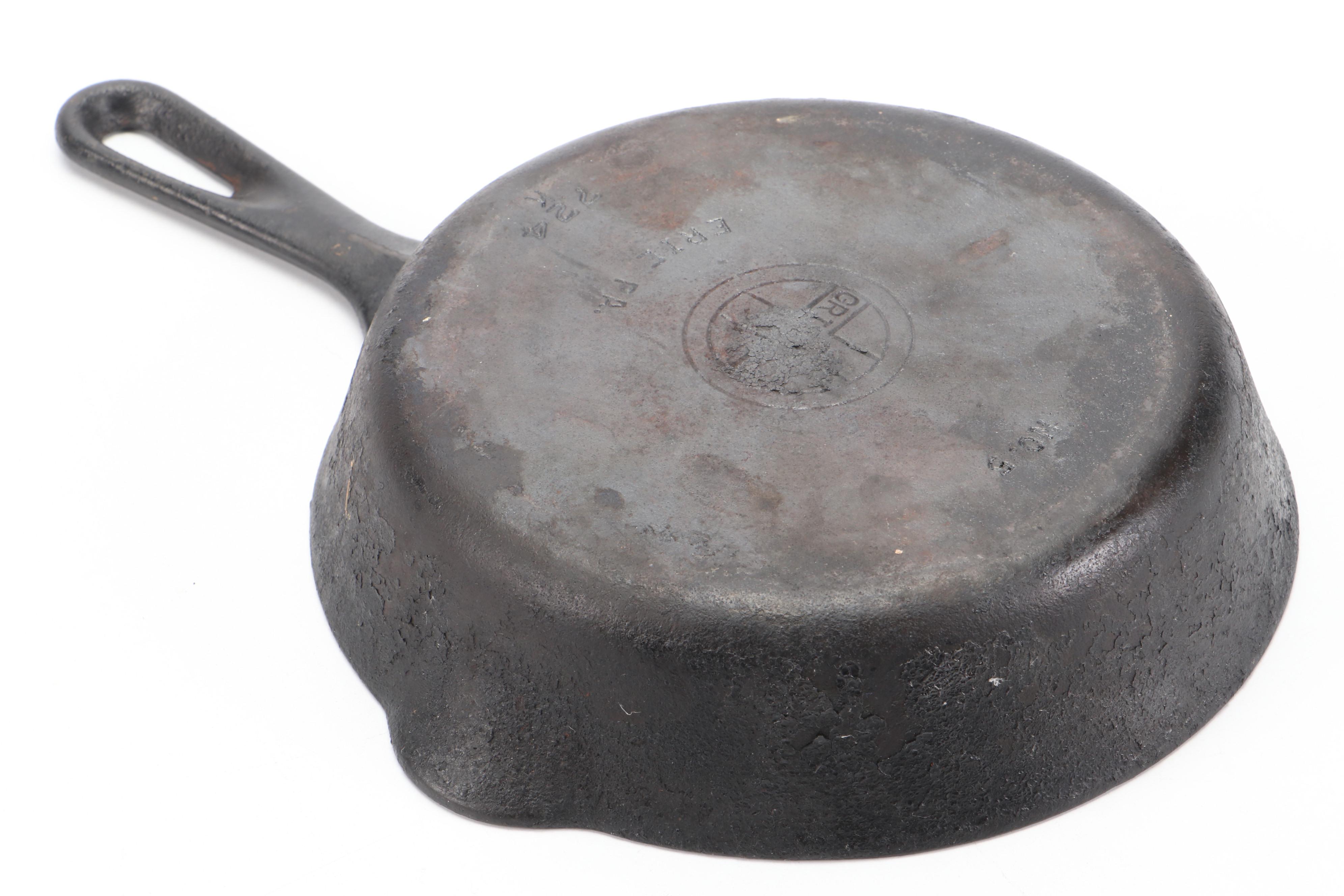 Lodge 4.2 Qt. Enameled Cast Iron Dutch Oven with Griswold Cast Iron Skillet