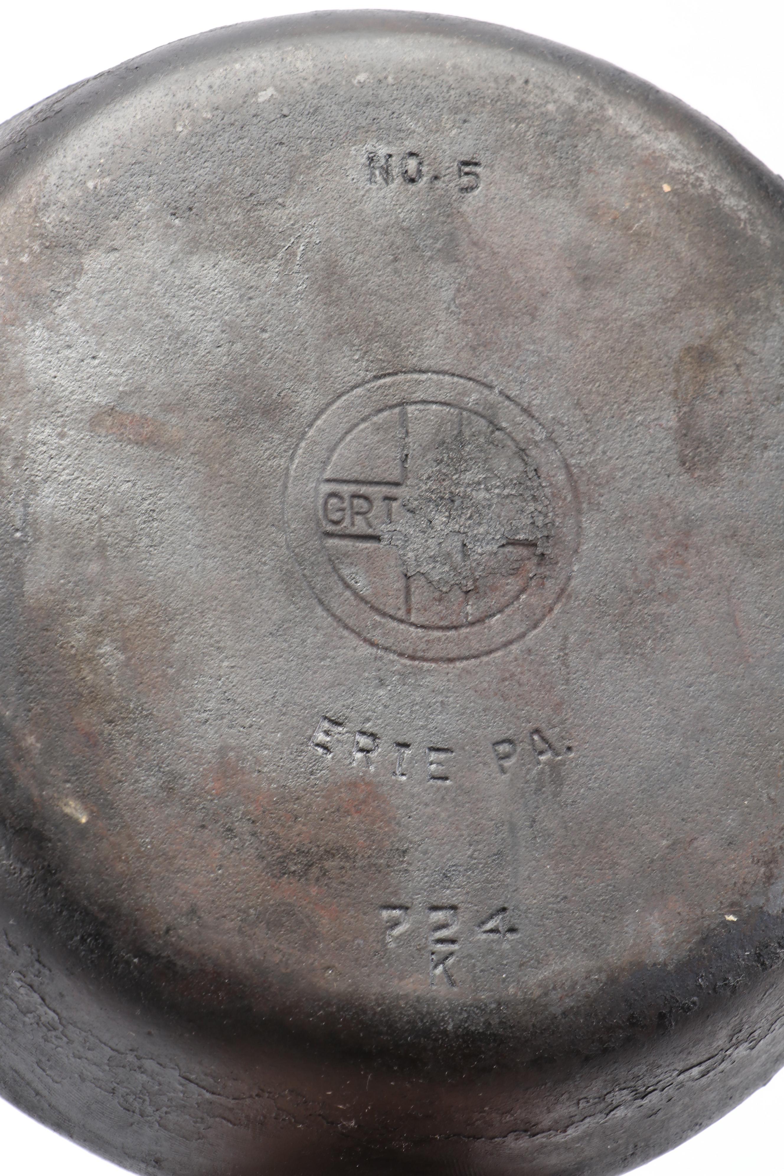 Lodge 4.2 Qt. Enameled Cast Iron Dutch Oven with Griswold Cast Iron Skillet