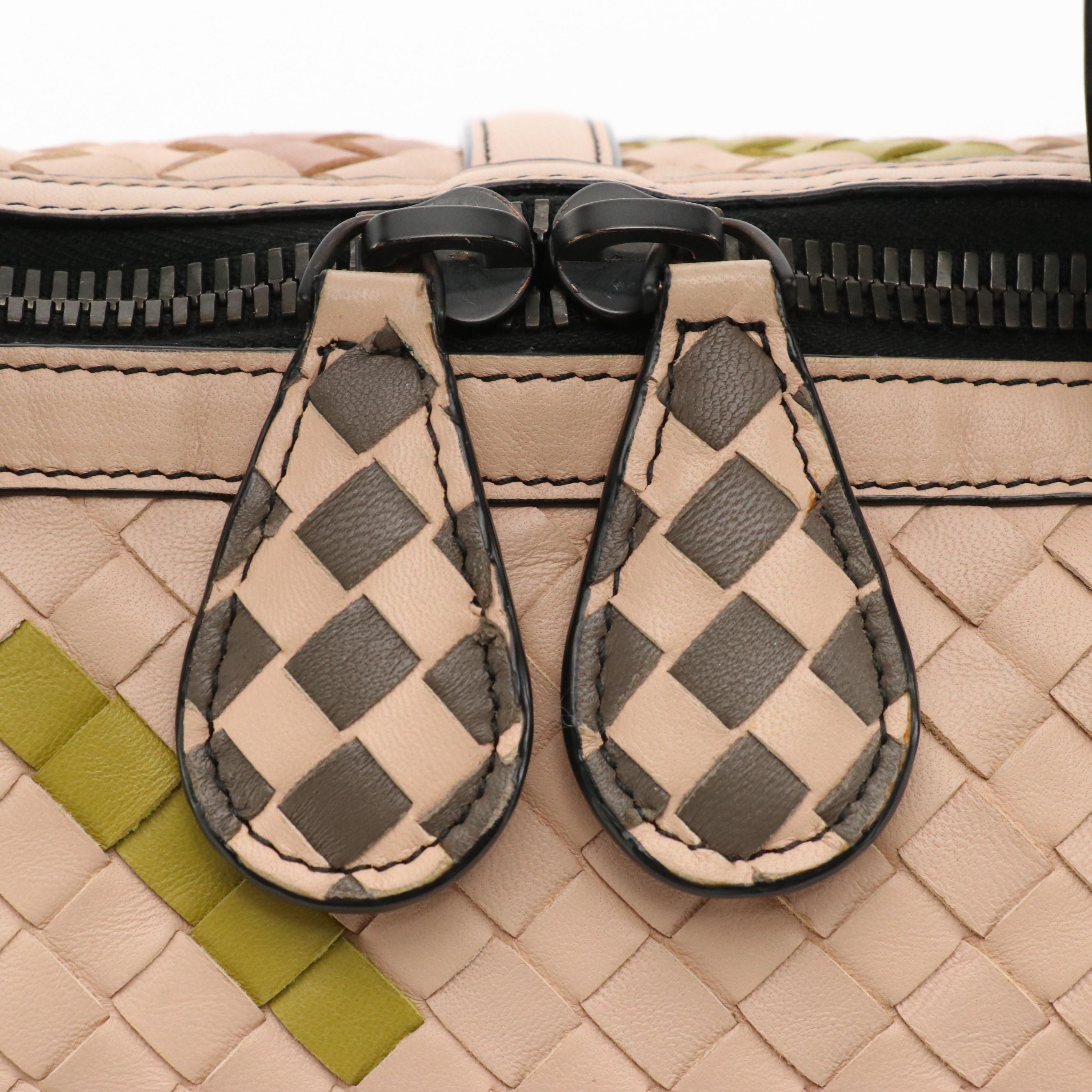 Bottega Veneta Abstract Tambura Two-Way Bag in Multicolor Intrecciato Leather