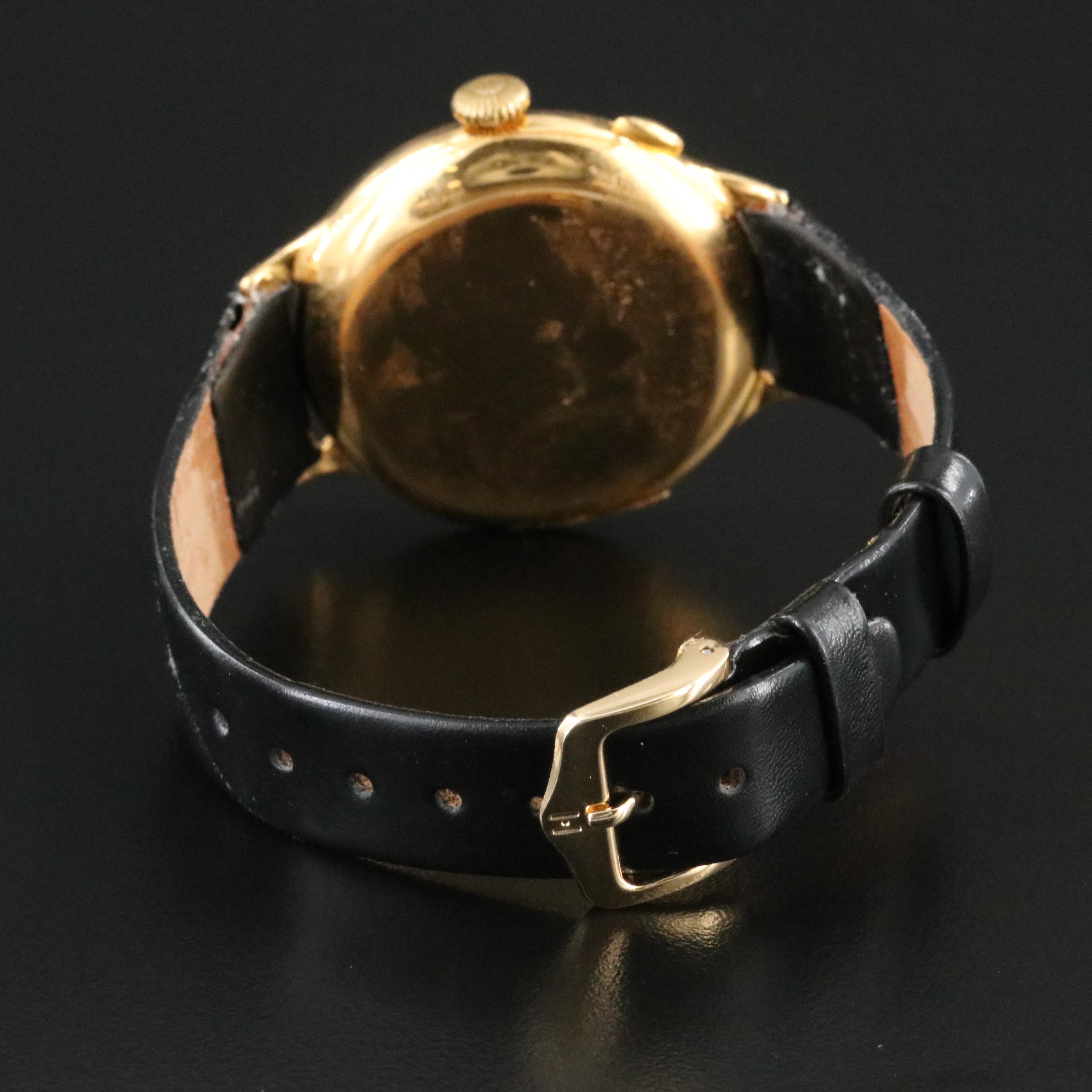 Vintage TH Picard Fils Chronograph 39mm Gold-Plated Manual-Wind Watch