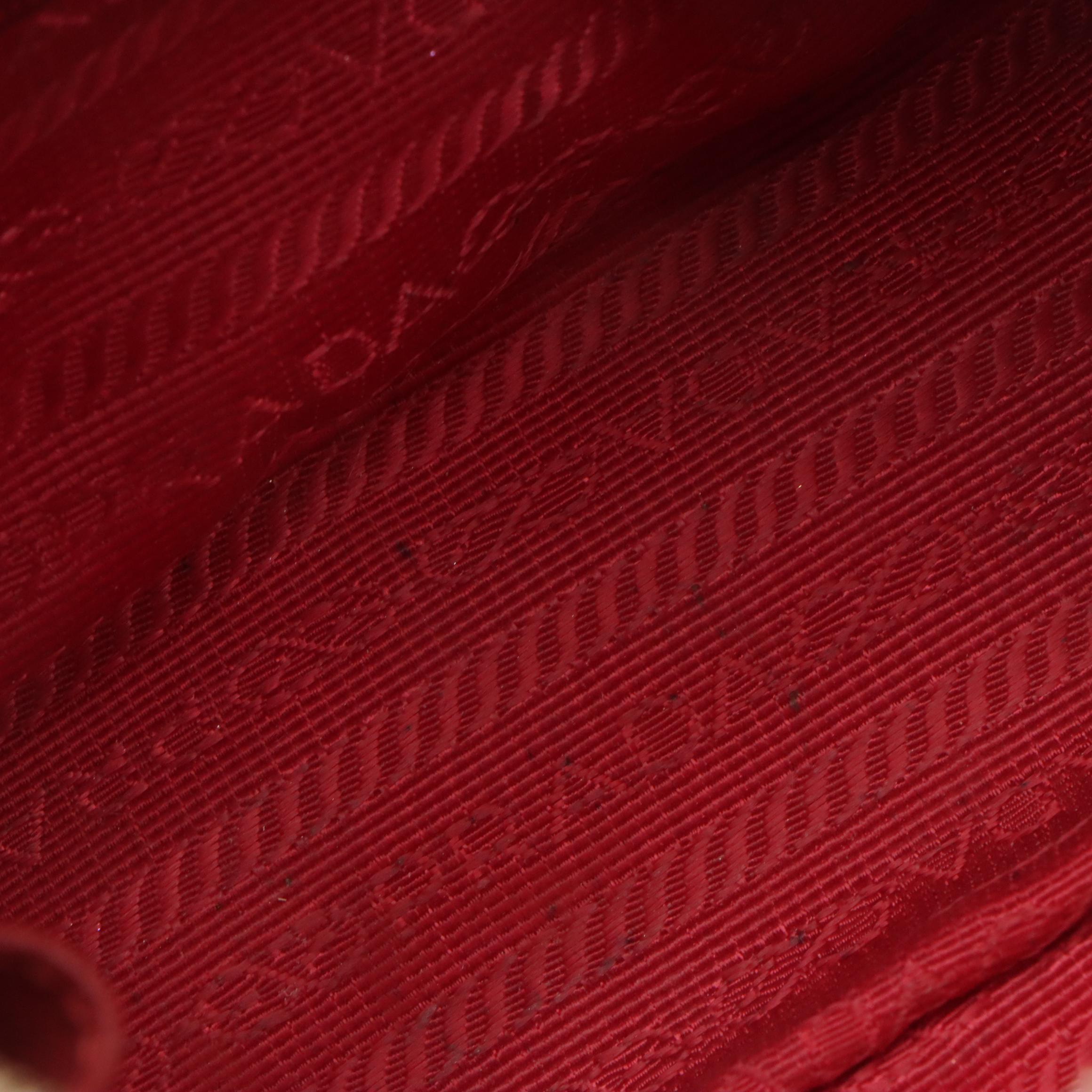 Prada Accessory Pouch in Color Block Saffiano Leather