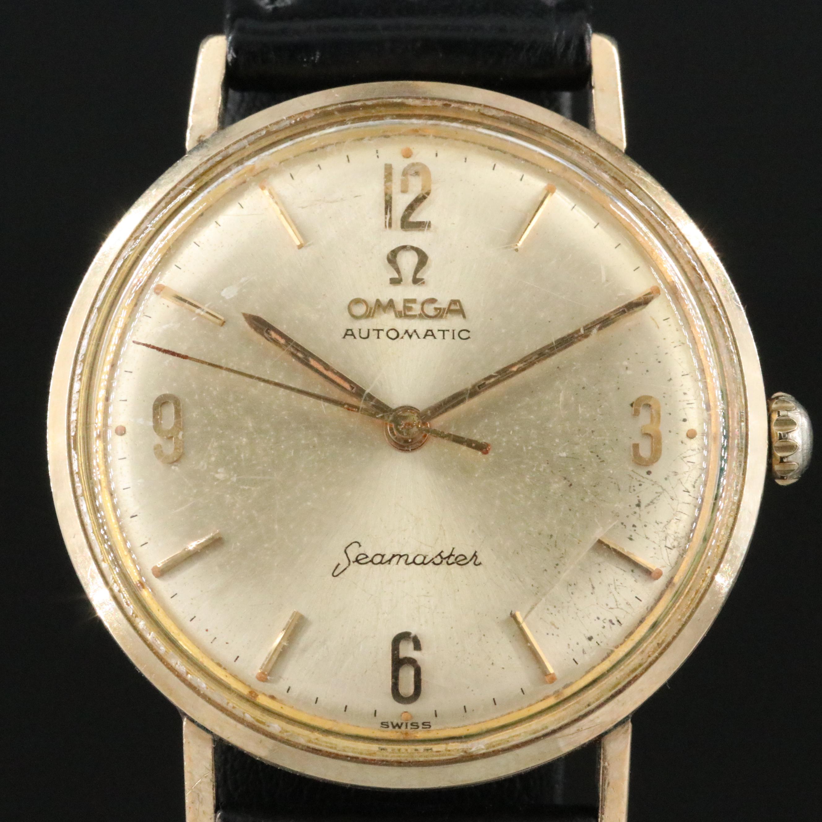 Vintage Omega Seamaster Champagne Dial 34mm Gold-Filled Automatic Watch