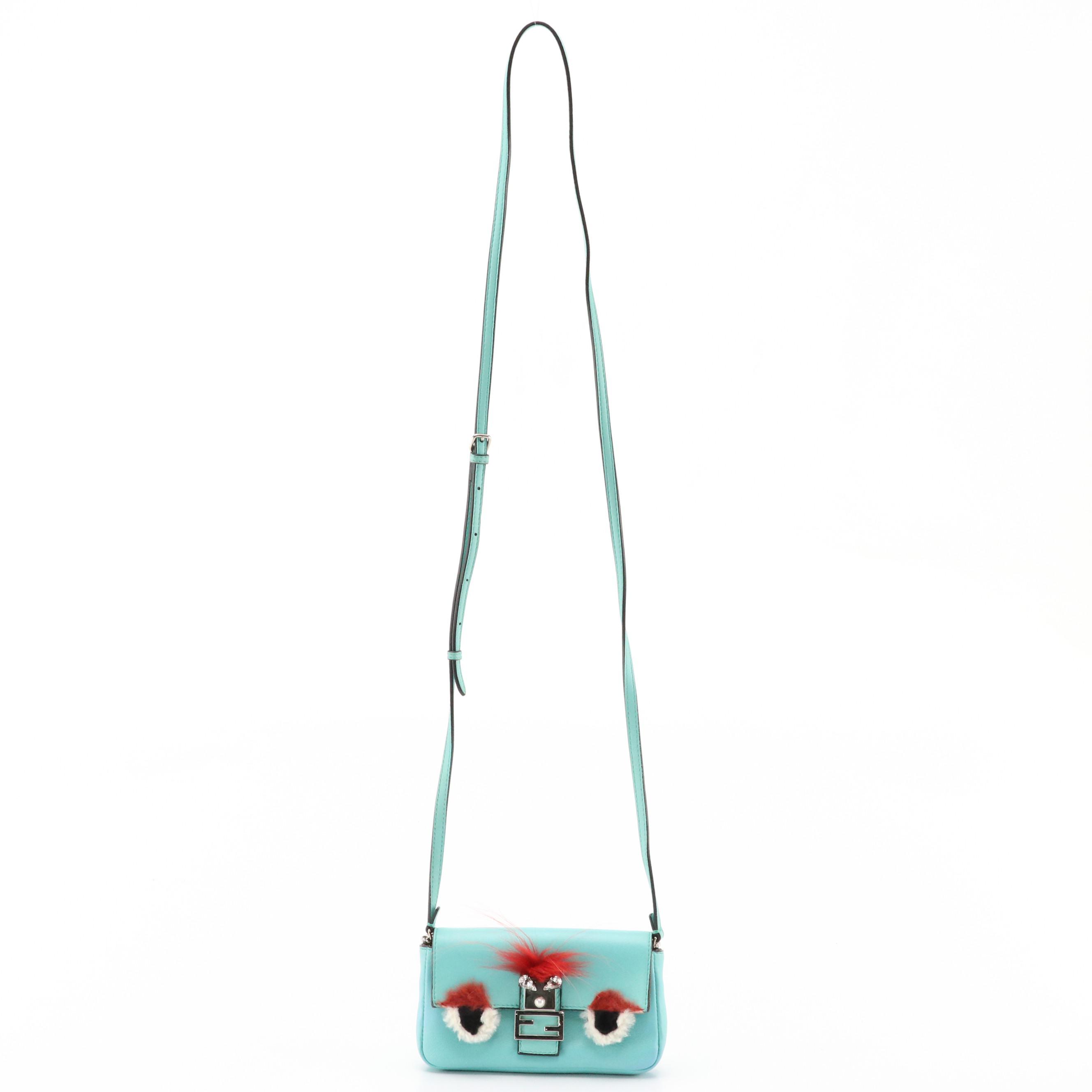 Fendi Mini Monster Baguette Bag 8M0354 in Leather