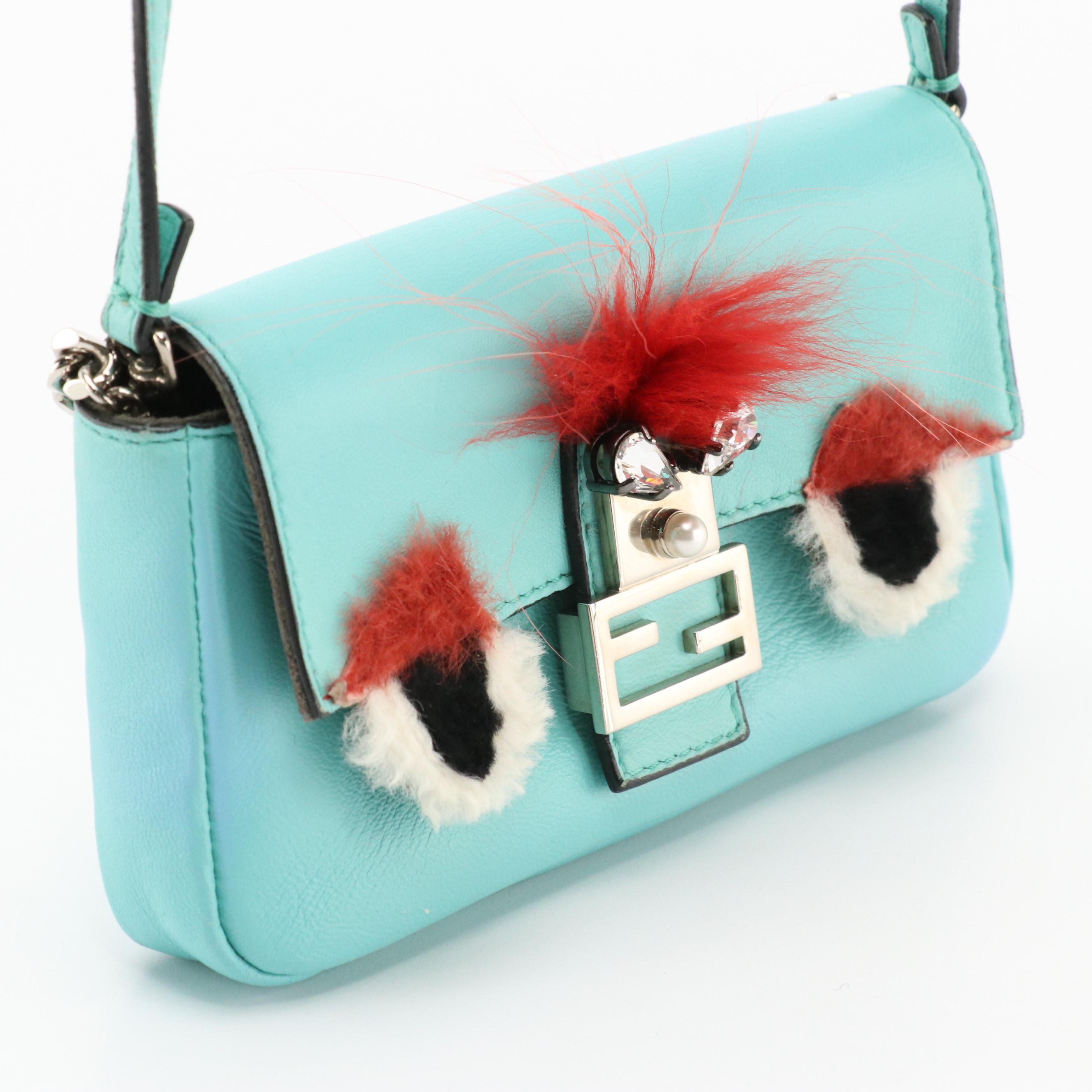 Fendi Mini Monster Baguette Bag 8M0354 in Leather