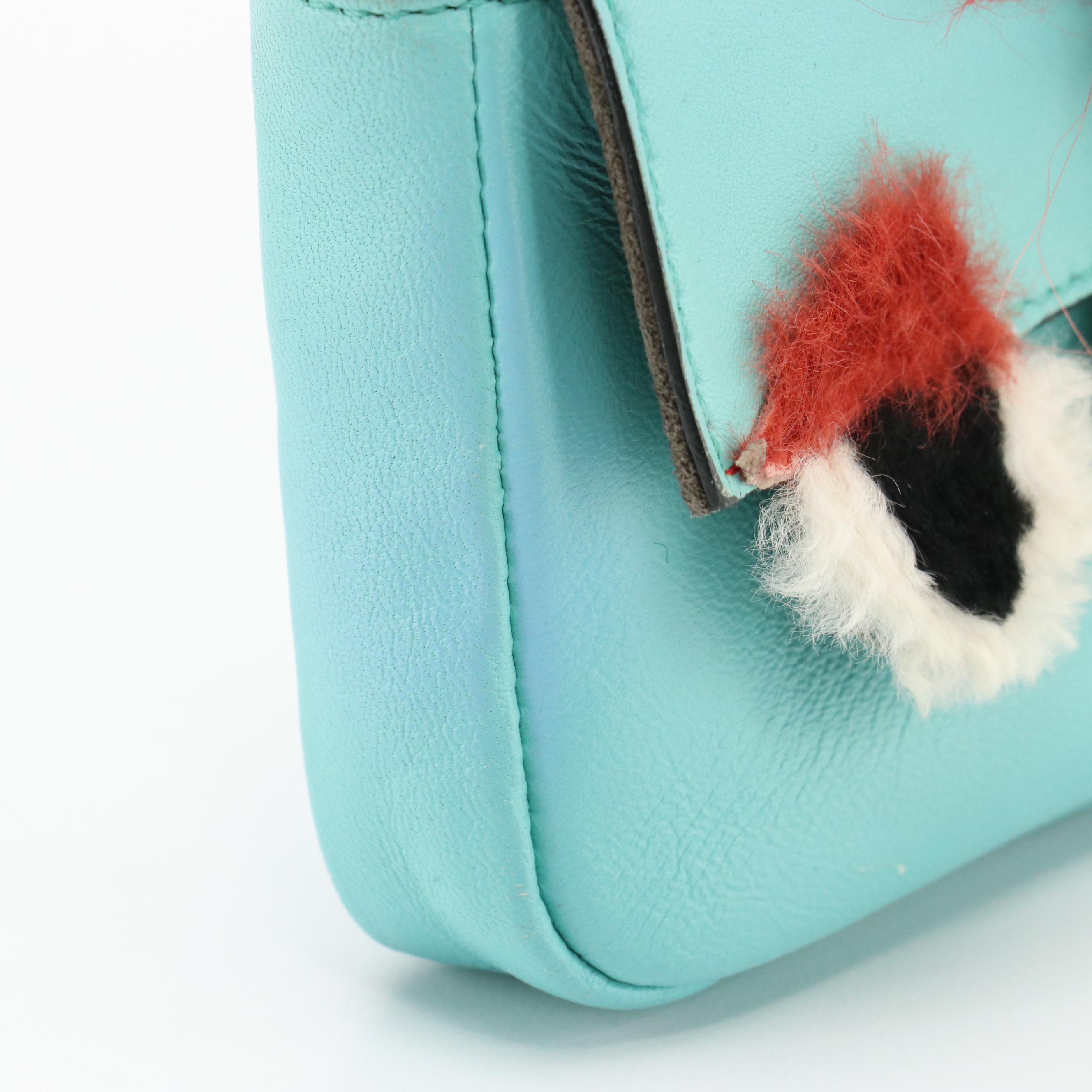 Fendi Mini Monster Baguette Bag 8M0354 in Leather