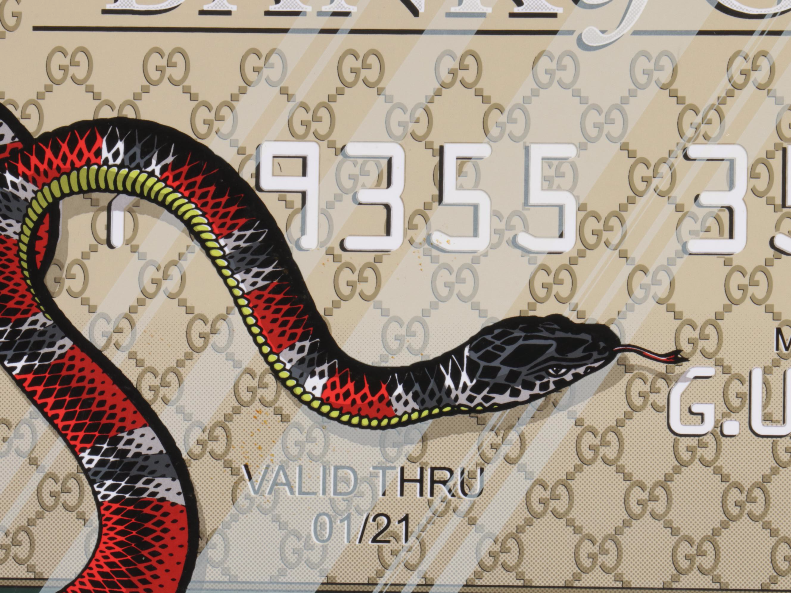DENIAL x 1xRUN Screenprint "Luxury Credit Card: Gucci," 2024