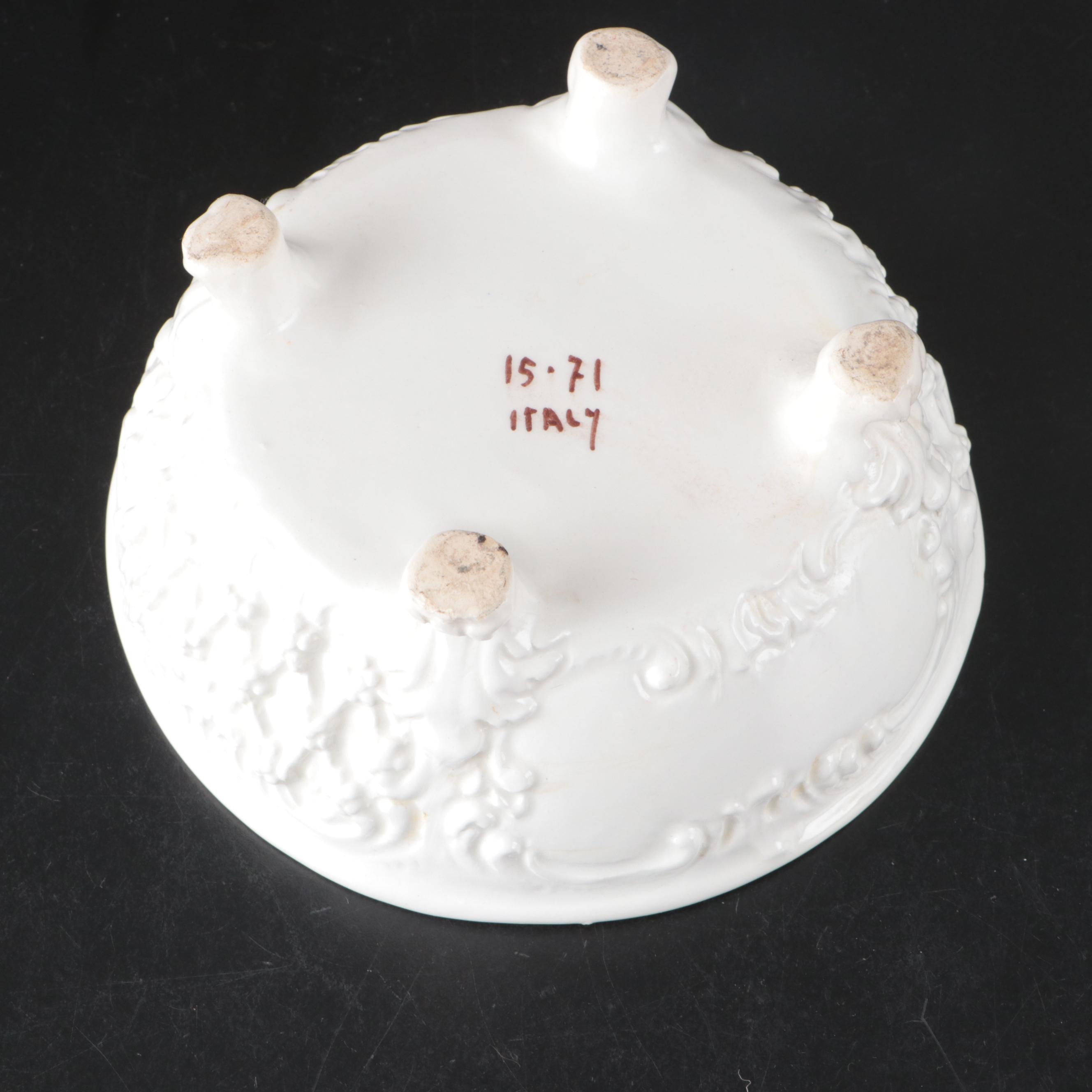 Victorian Style Pillow Pin Cushion with Mirrored Plateau and Other Decor