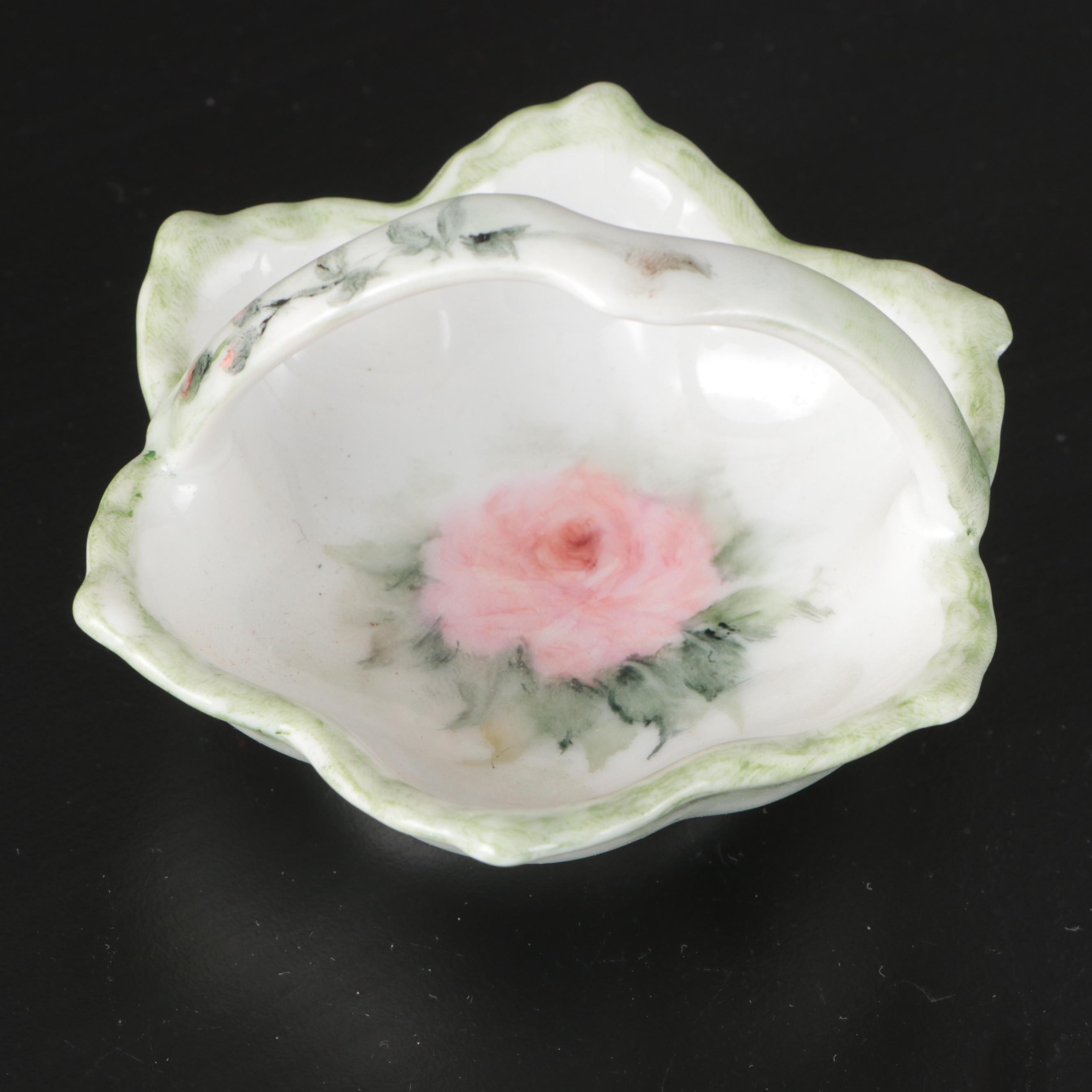 Victorian Style Pillow Pin Cushion with Mirrored Plateau and Other Decor