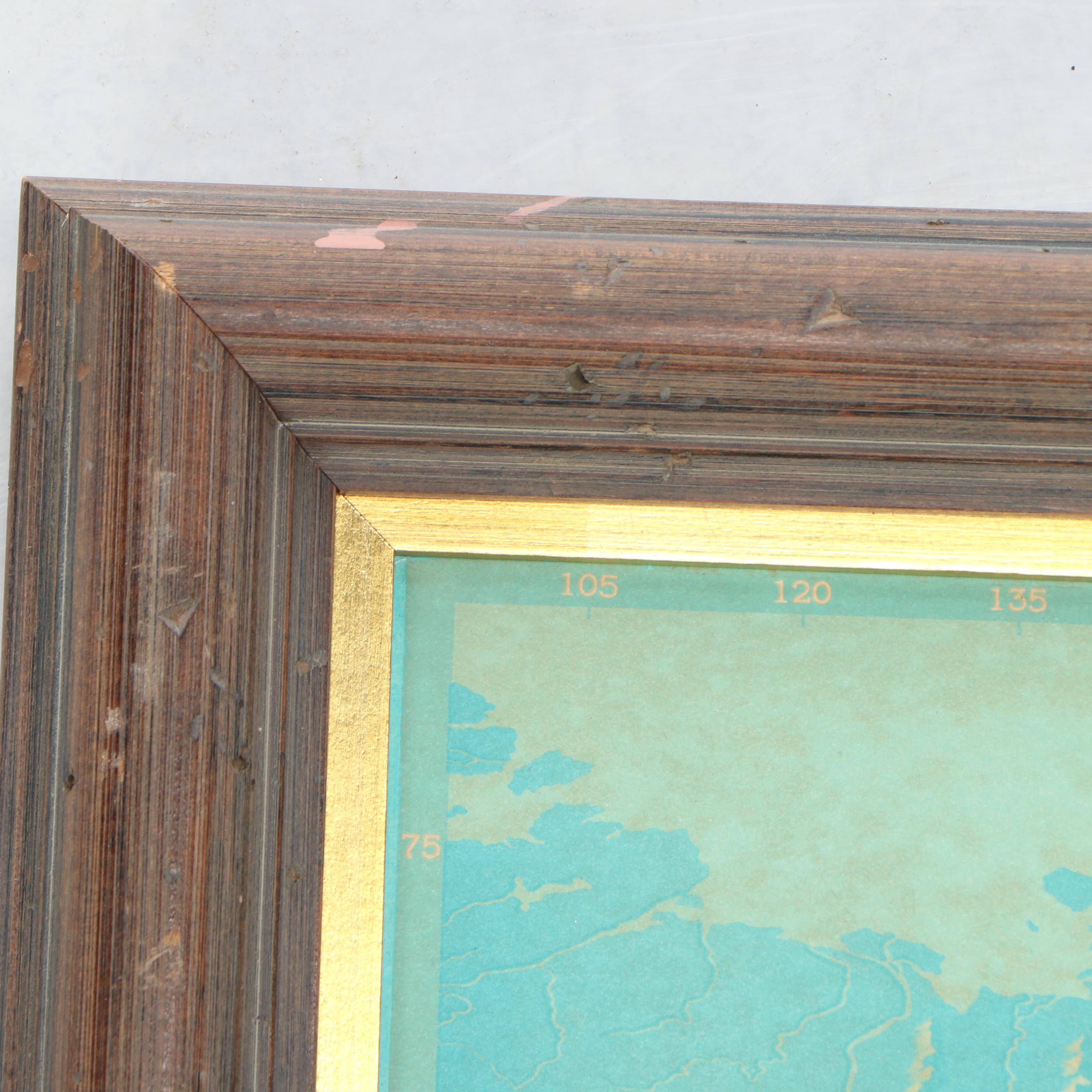 Pan American Airways System Pushpin Map, 1956