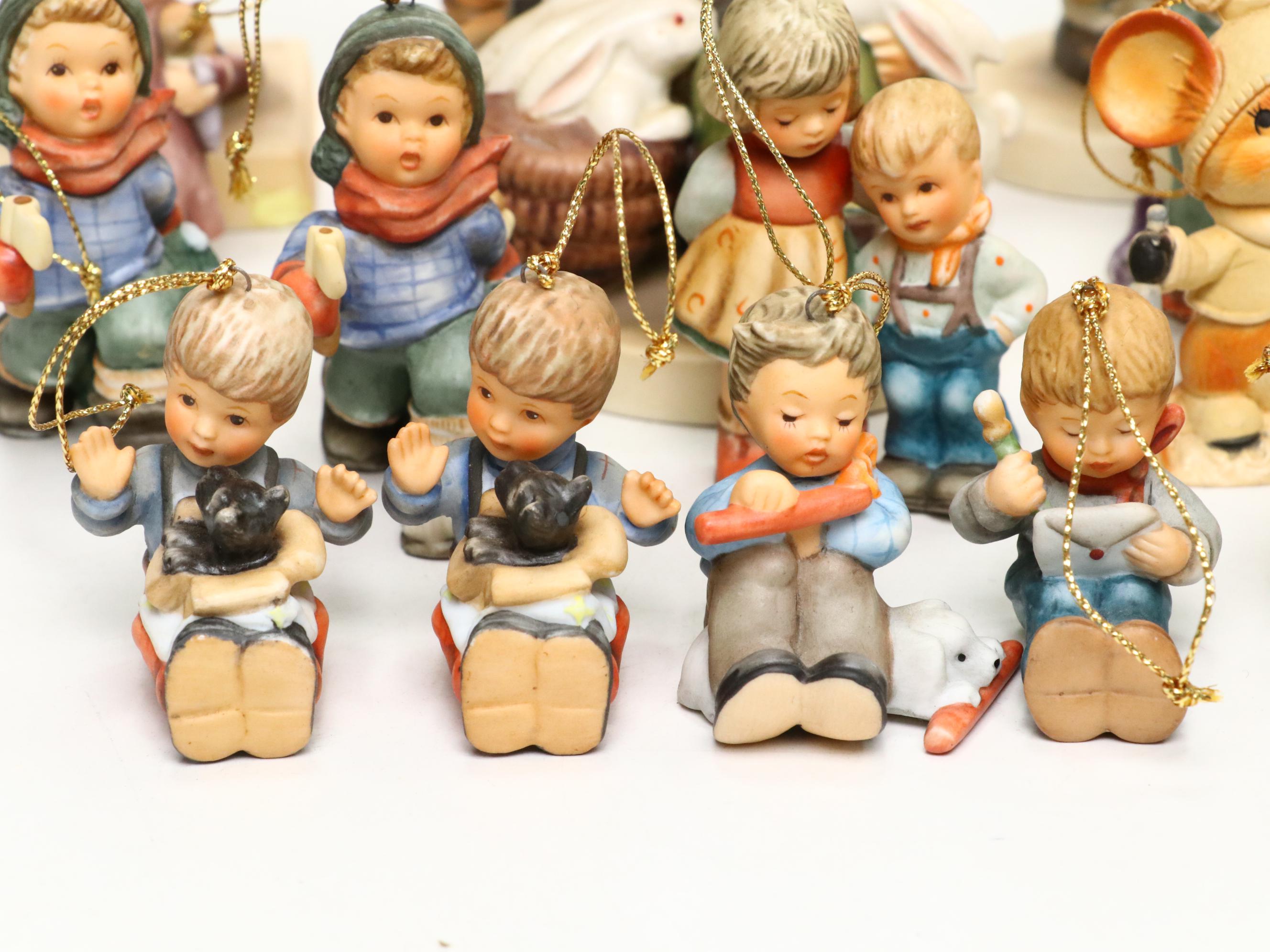 Goebel "Kiss Me," "Playmates," and More Porcelain Hummel Figurines and Ornaments