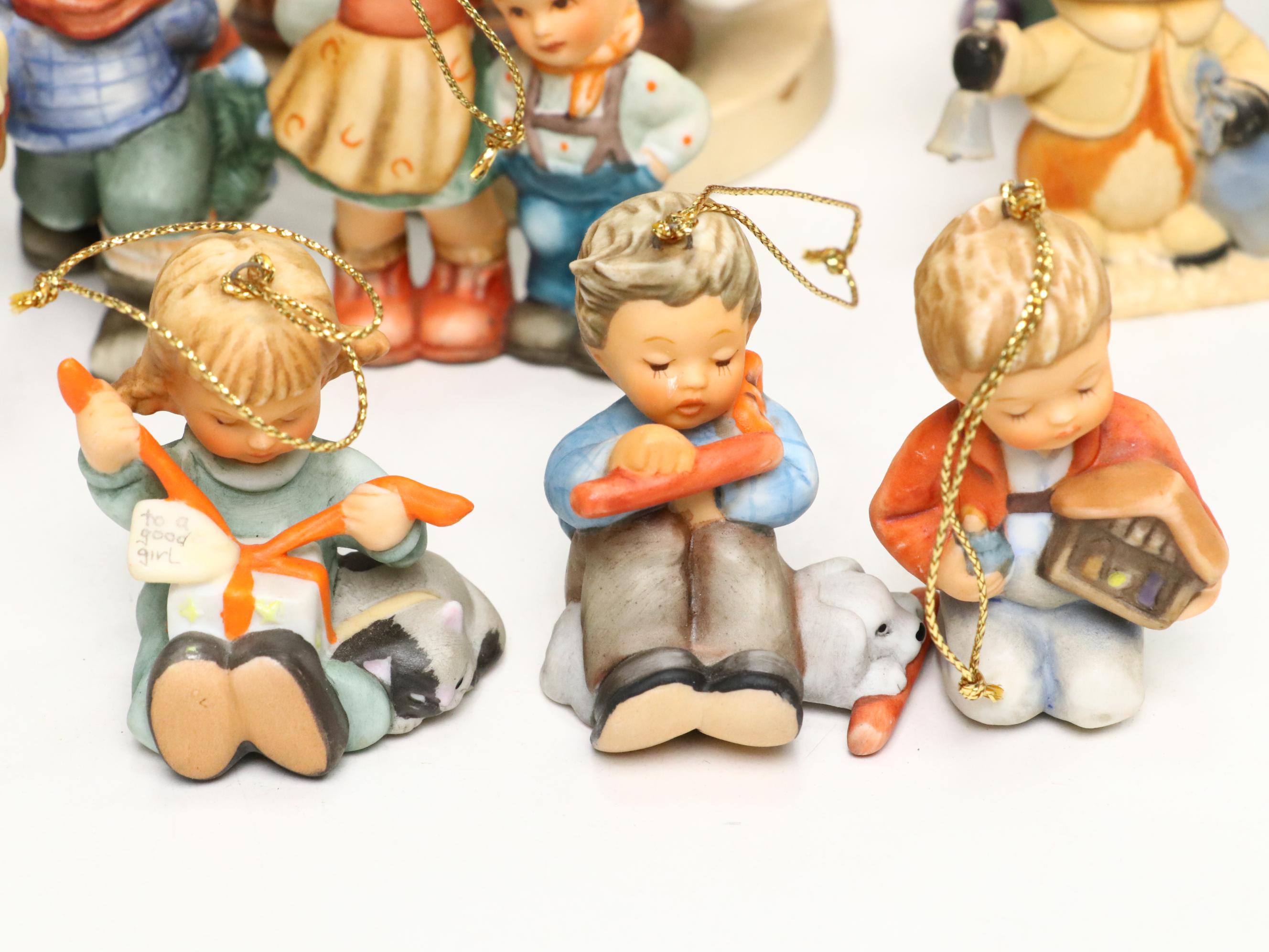 Goebel "Kiss Me," "Playmates," and More Porcelain Hummel Figurines and Ornaments