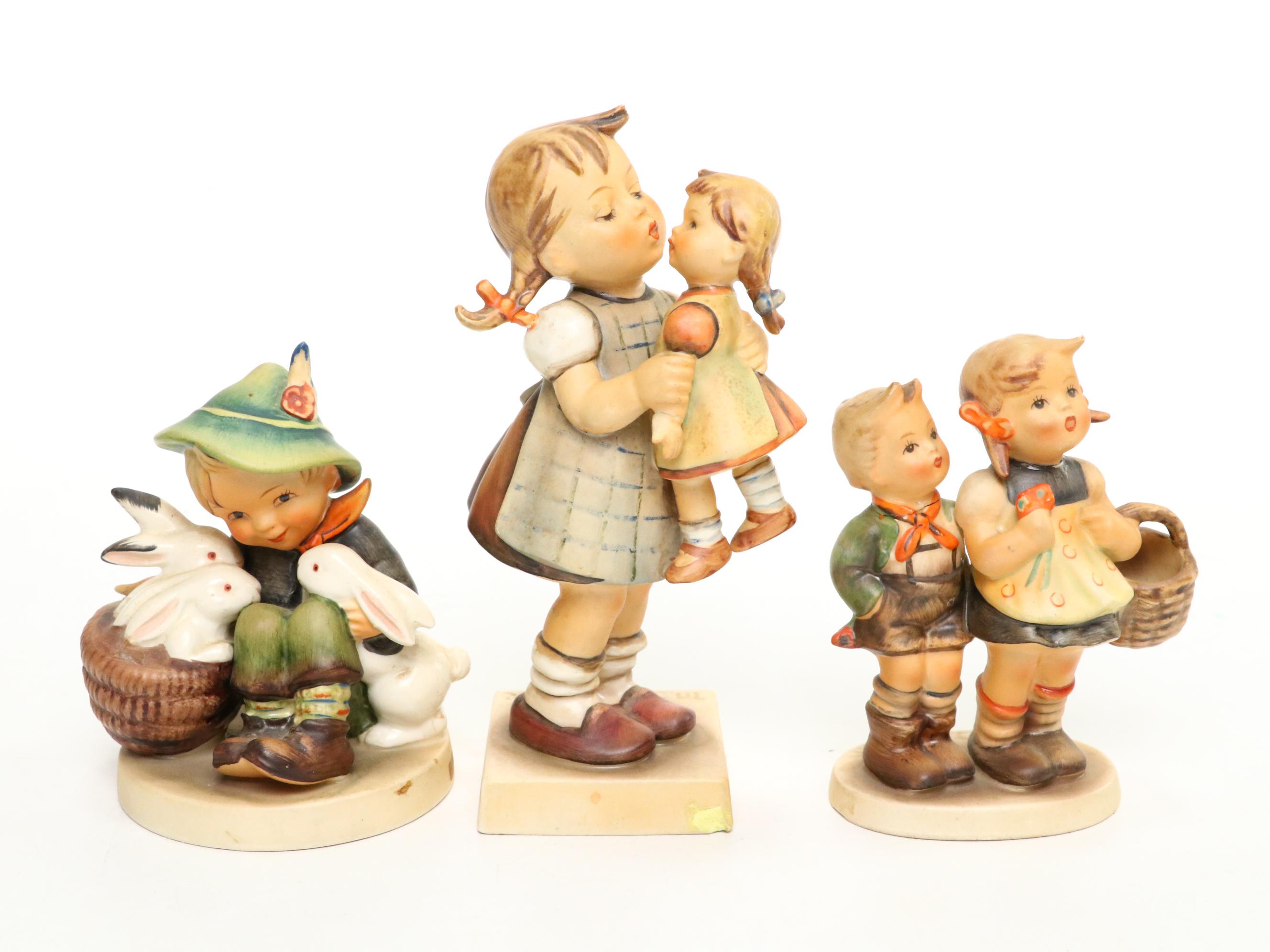 Goebel "Kiss Me," "Playmates," and More Porcelain Hummel Figurines and Ornaments