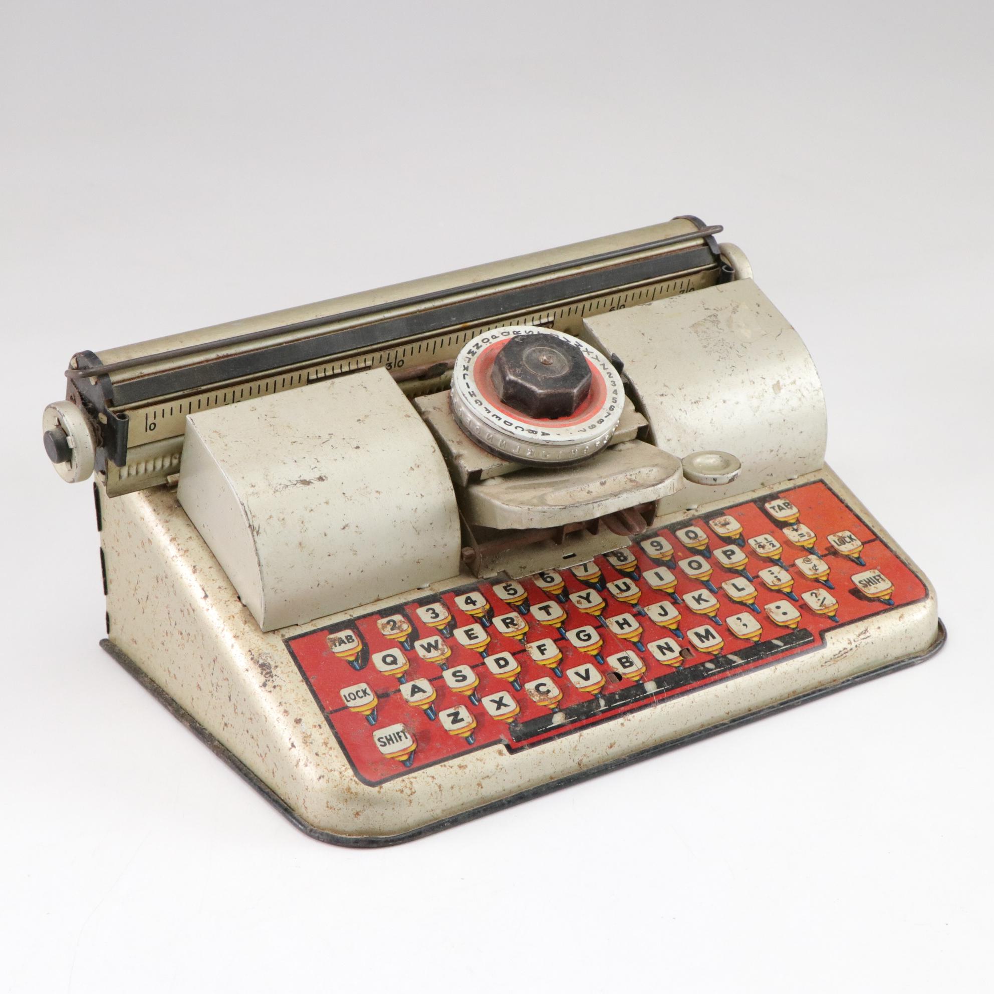 Berwin "Superior" Typewriter, Wolverine Washing Machine, and Durable 3-Coin Bank