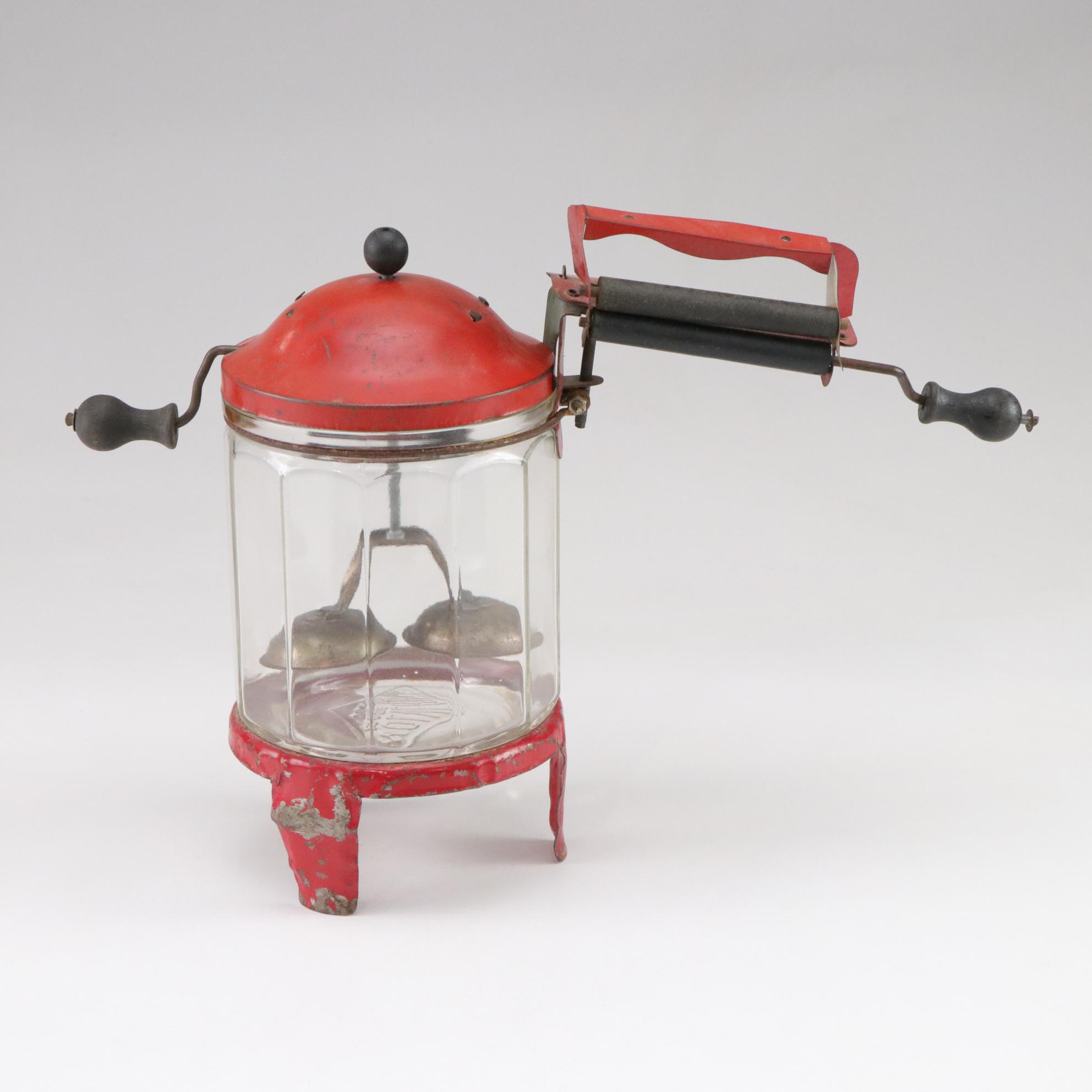 Berwin "Superior" Typewriter, Wolverine Washing Machine, and Durable 3-Coin Bank