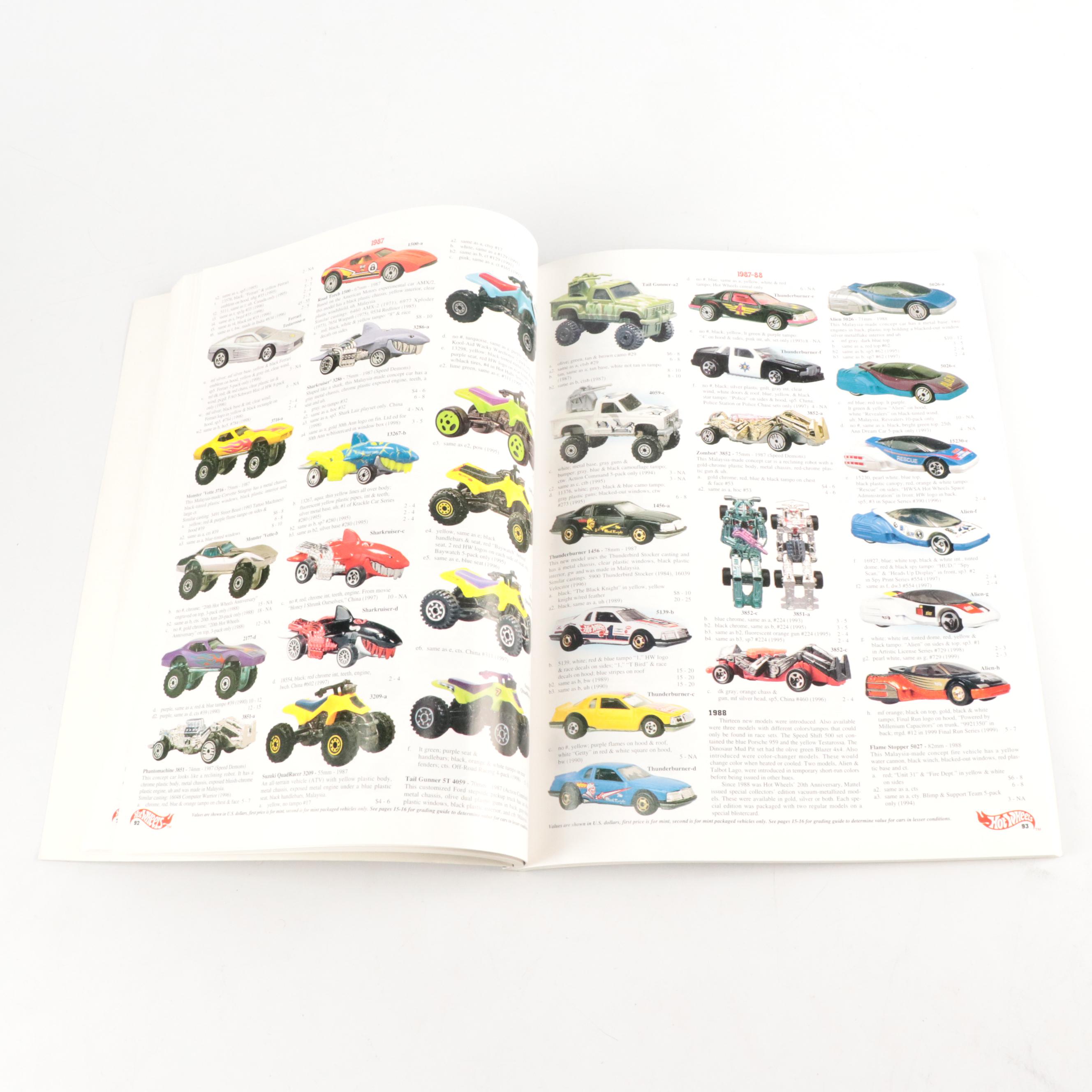 Mattel Hot Wheels Toy Cars with Badges, Case and Price Guide Book