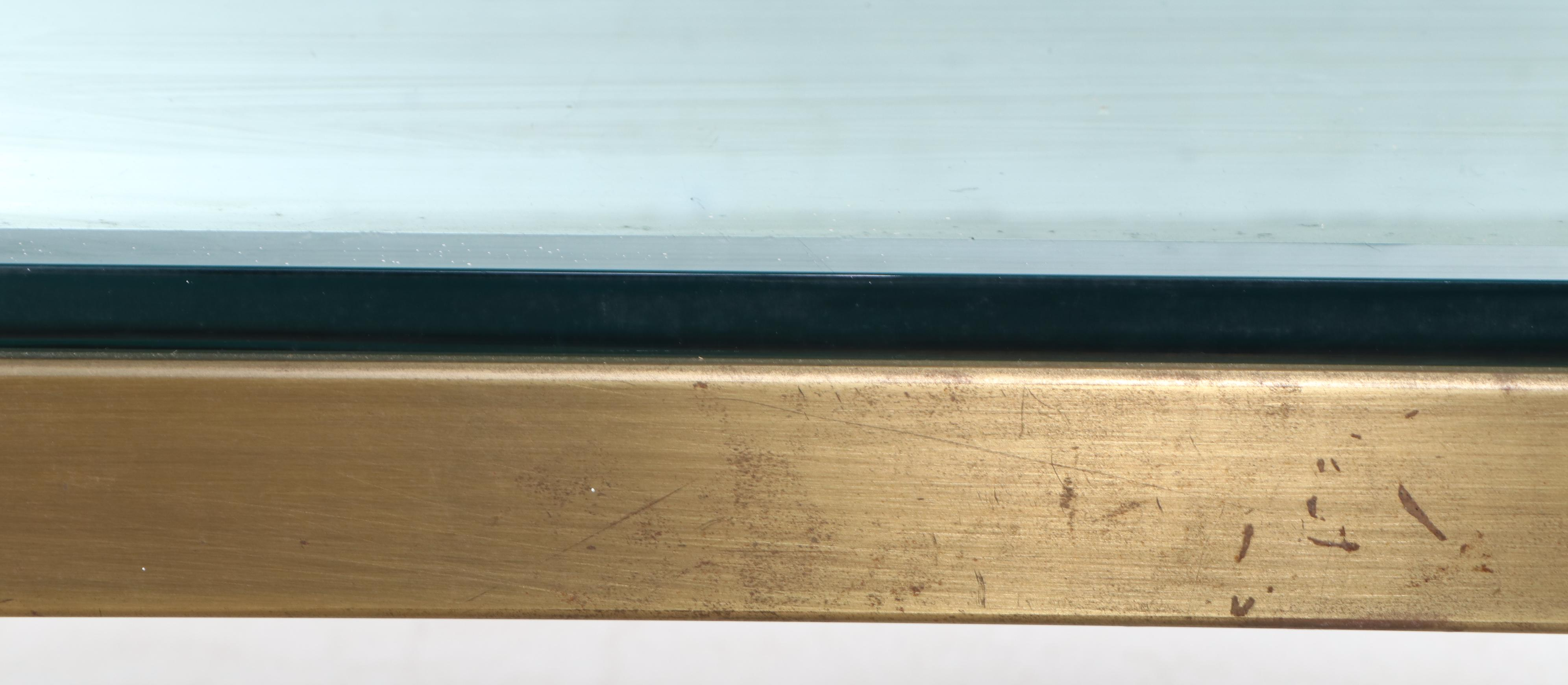 Milo Baughman for Design Institute America Brass Parsons Dining Table and Chairs