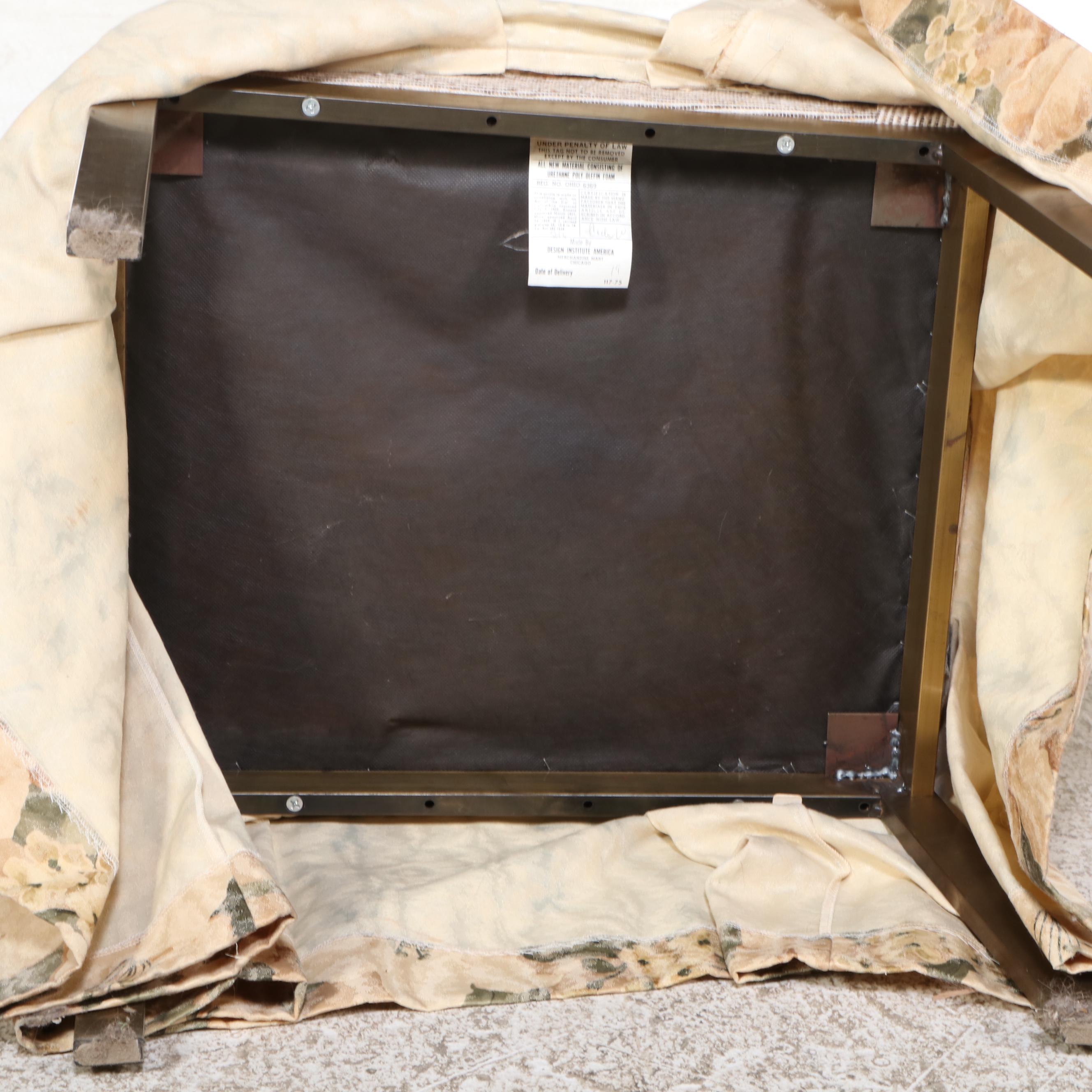 Milo Baughman for Design Institute America Brass Parsons Dining Table and Chairs