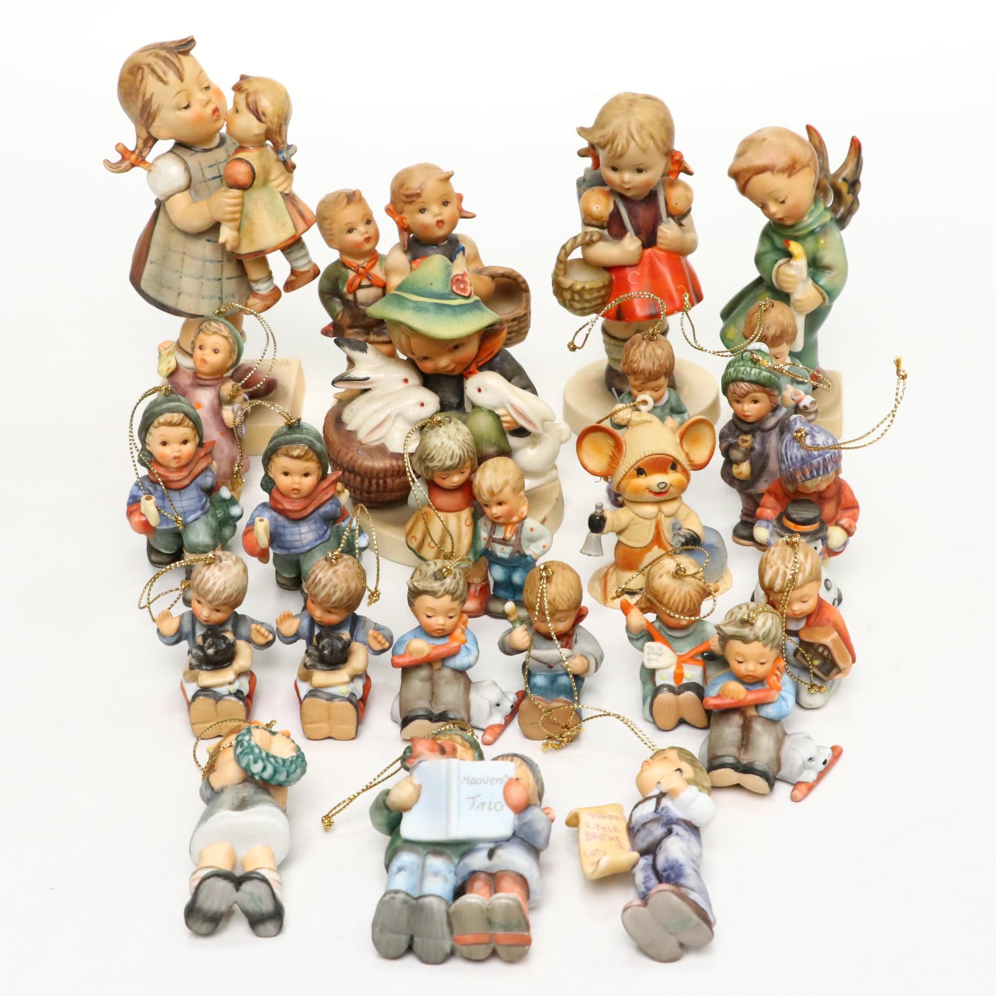 Goebel "Kiss Me," "Playmates," and More Porcelain Hummel Figurines and Ornaments