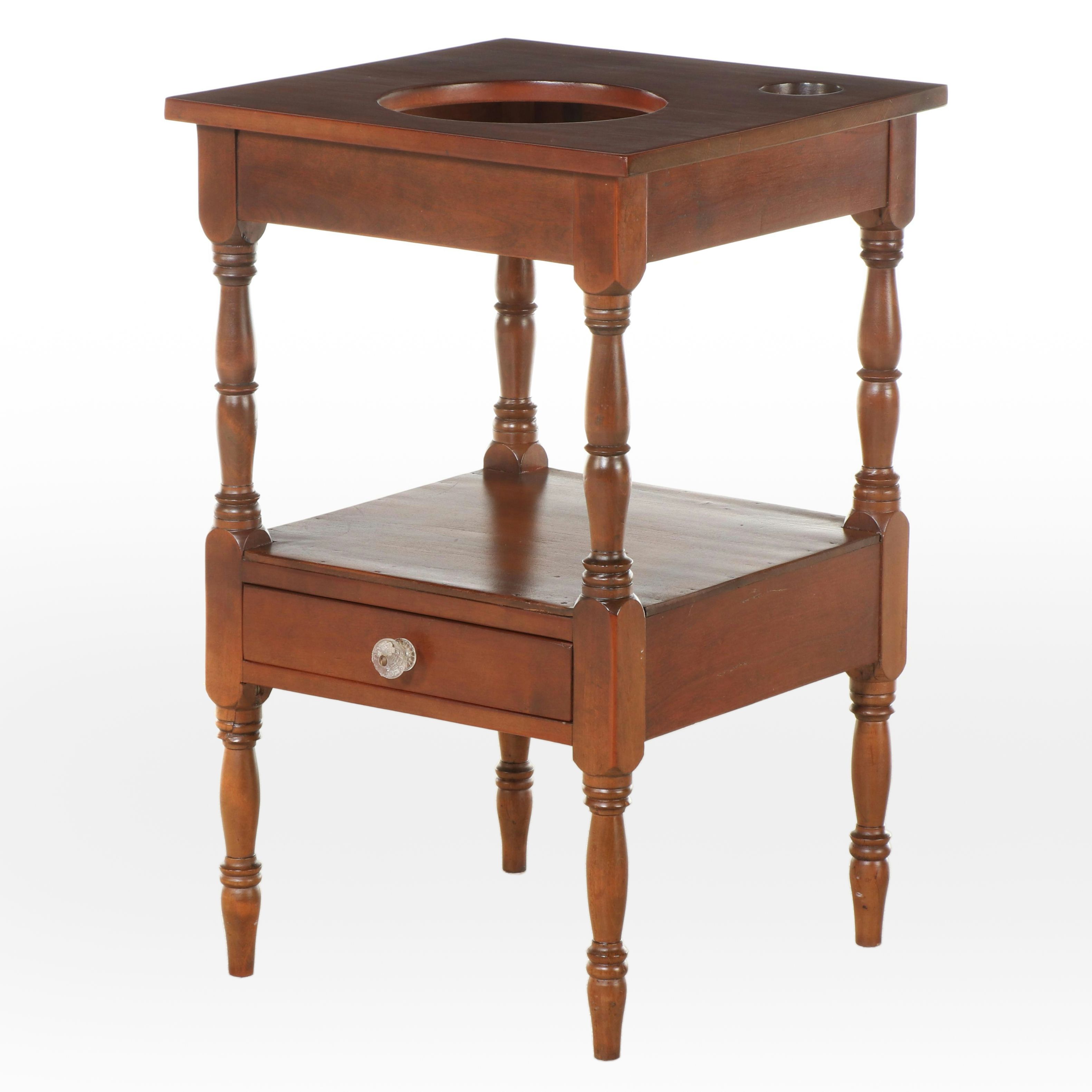 American Cherrywood and Poplar Two-Tier Washstand, 19th Century