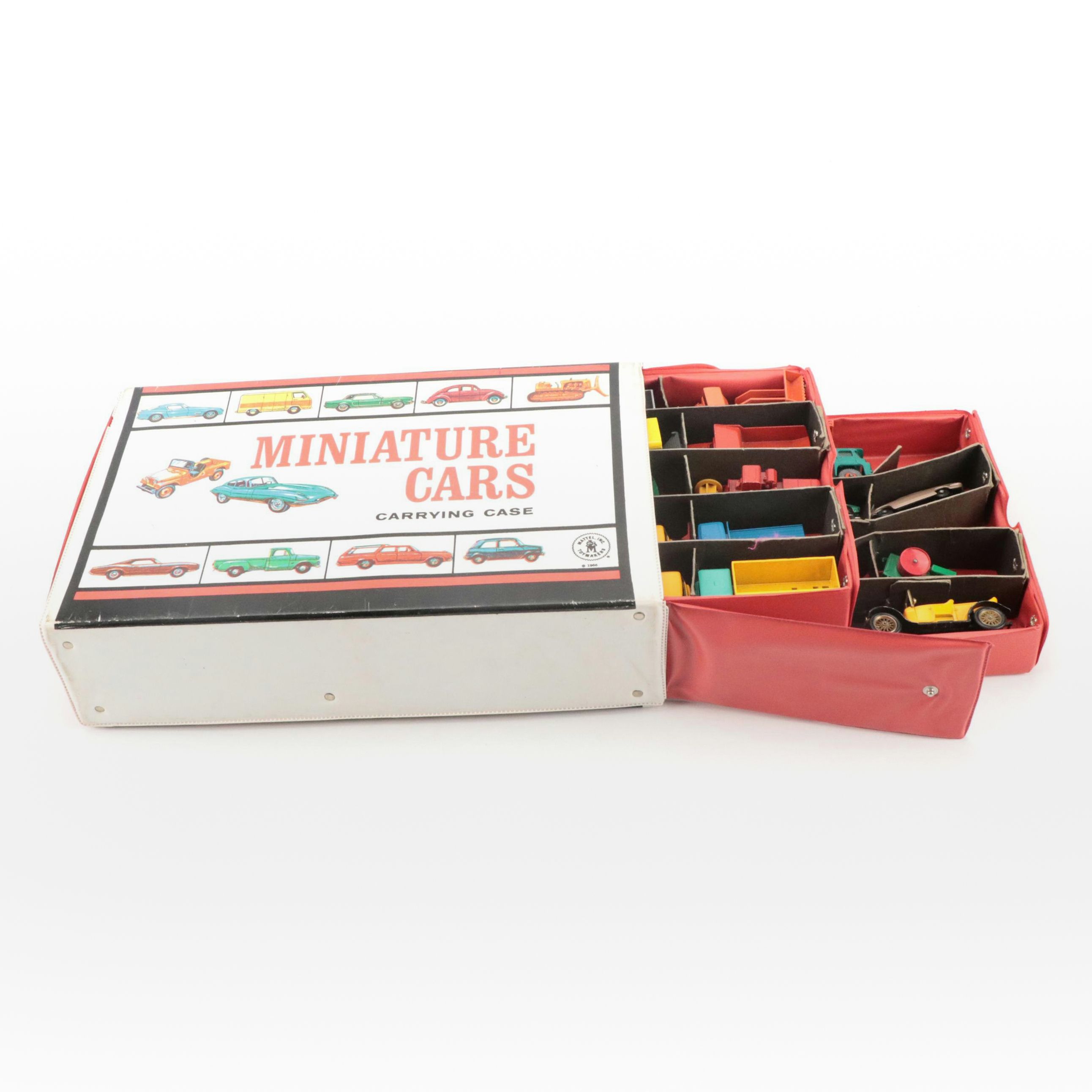 Lesney Matchbox Toy Cars and Carrying Case, Mid to Late 20th Century