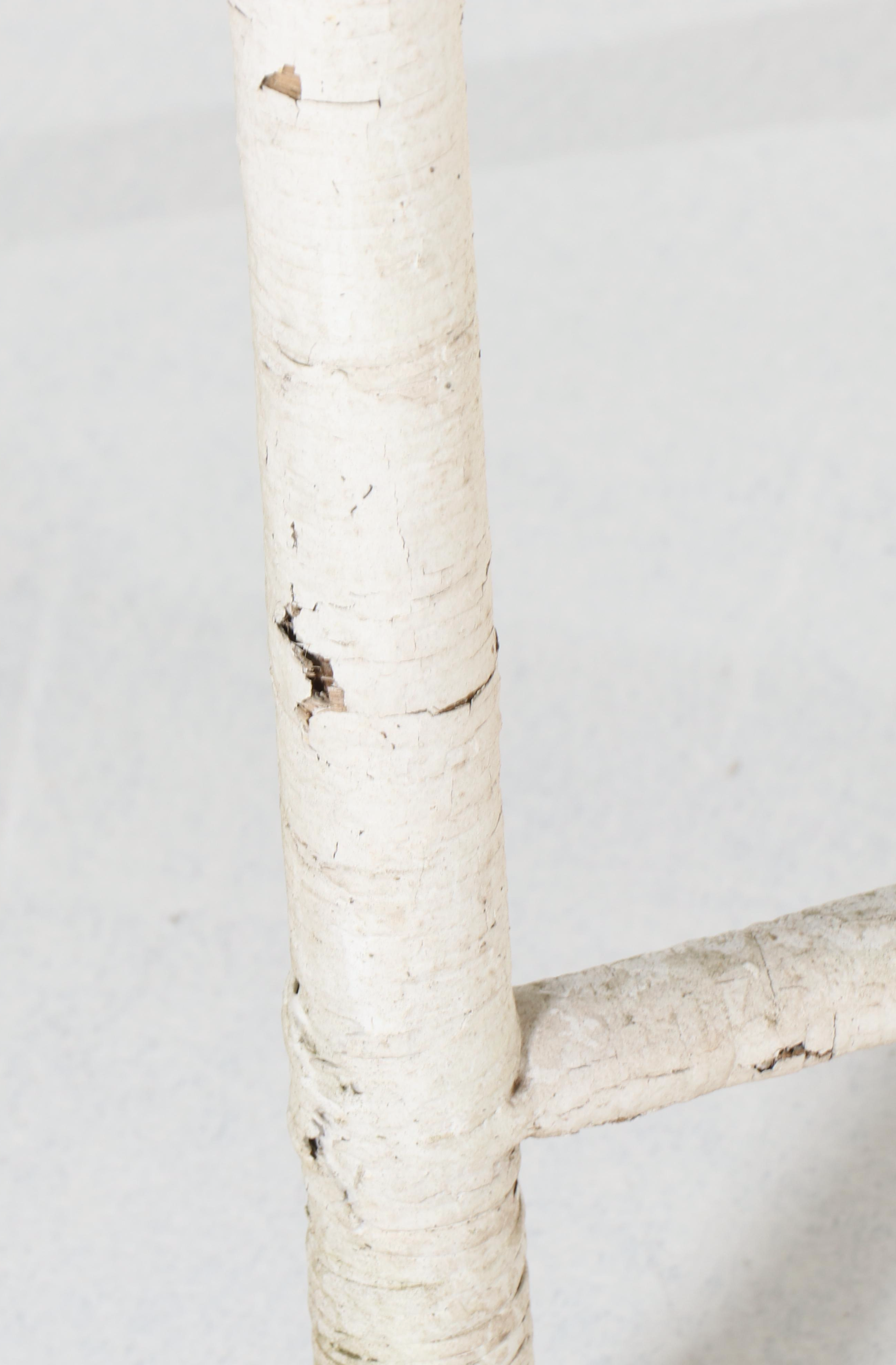White Wicker Accent Table Patio Table