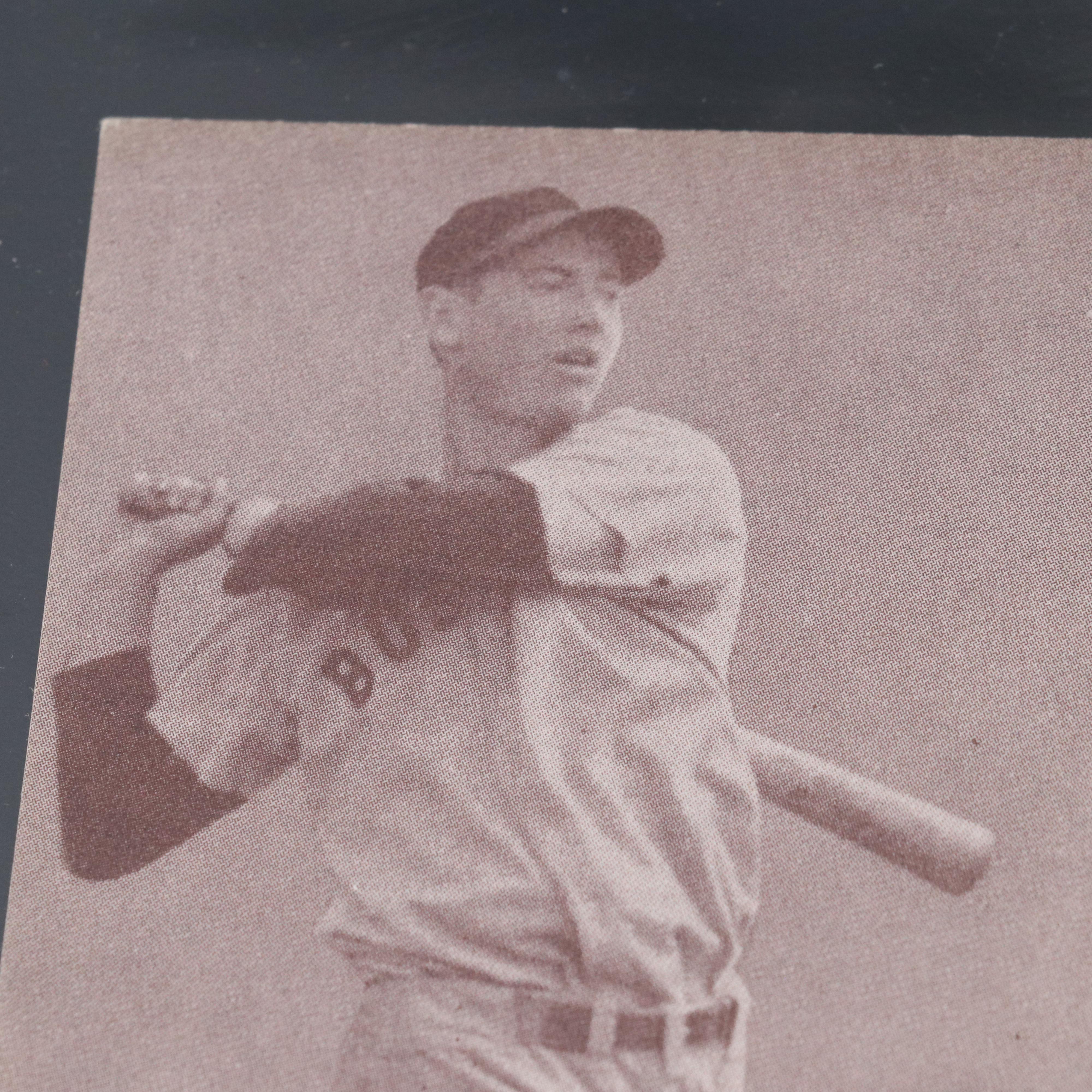 1962 Topps Babe Ruth Baseball Card with 1939-46 Ted Williams Exhibit Card